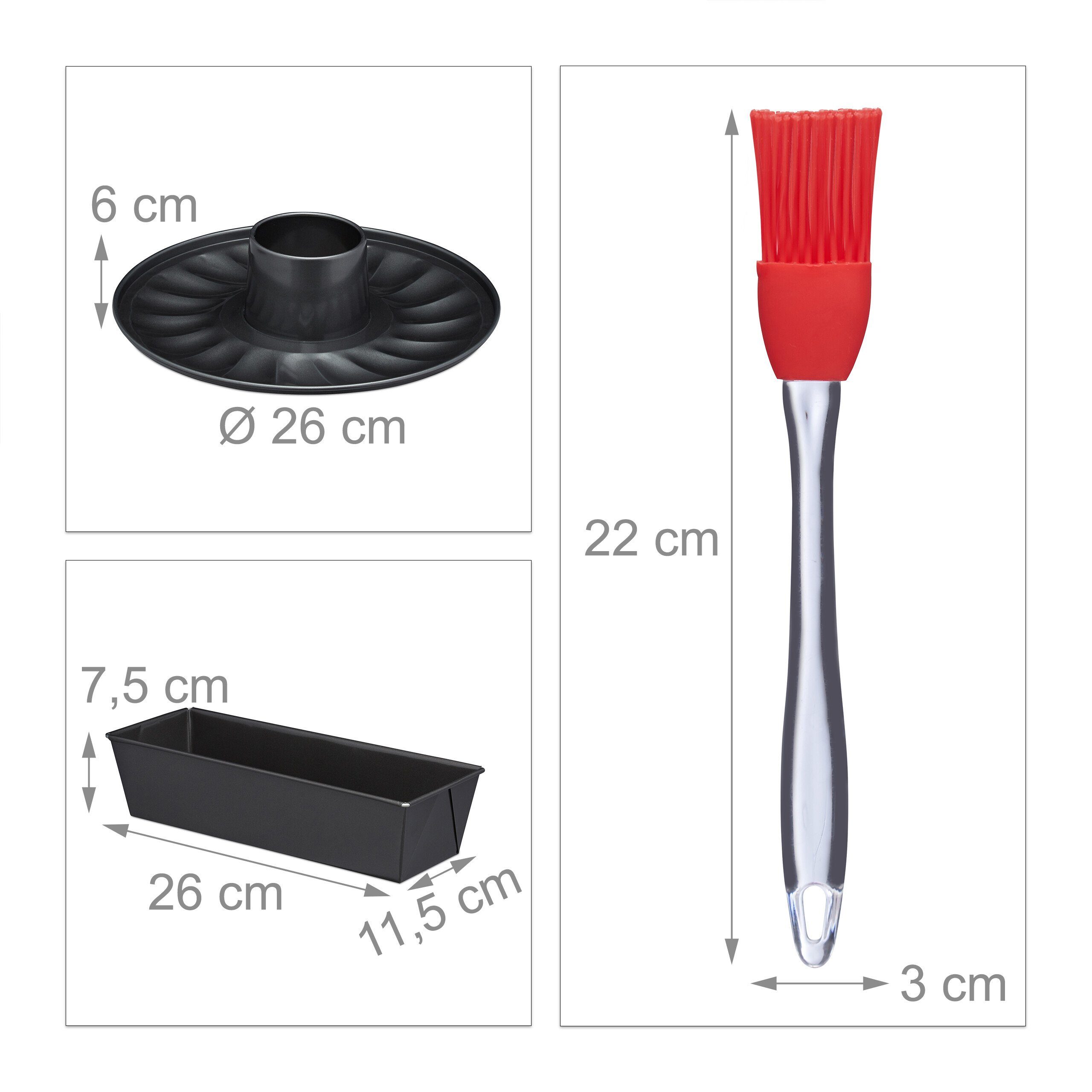 relaxdays Backform Set 5 teilig