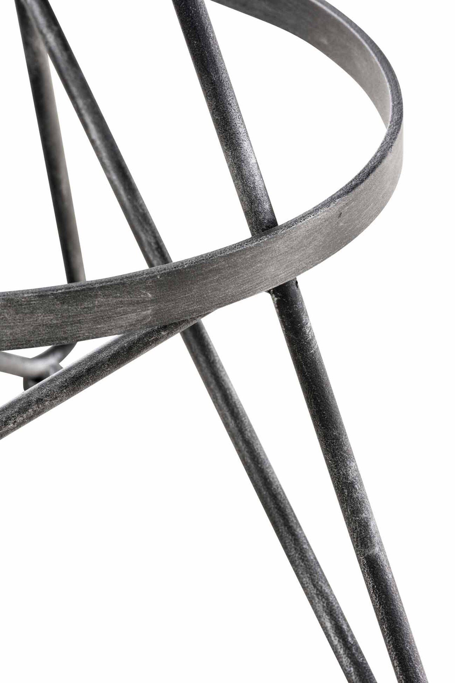 Gestell Kalie & Silber Hocker TPFLiving mit Metall Küche), Sitzfläche: - (Barstuhl angenehmer für Eschenholz Barhocker Fußstütze Theke