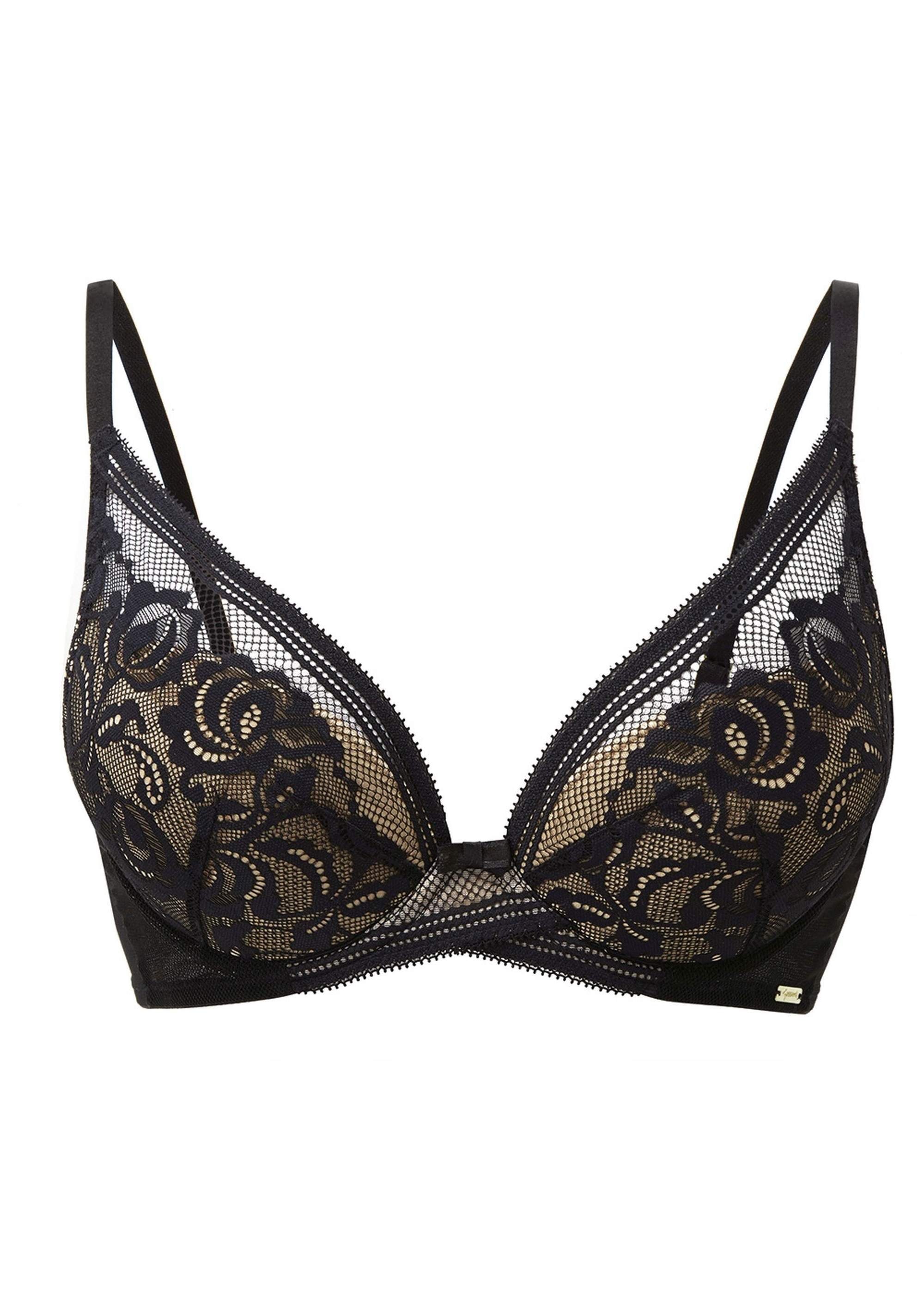 Gossard Dekolleté-BH Encore Push-Up BH Black/natur (Push-Up, 1-tlg., glatte Spitze) verführerisch sexy