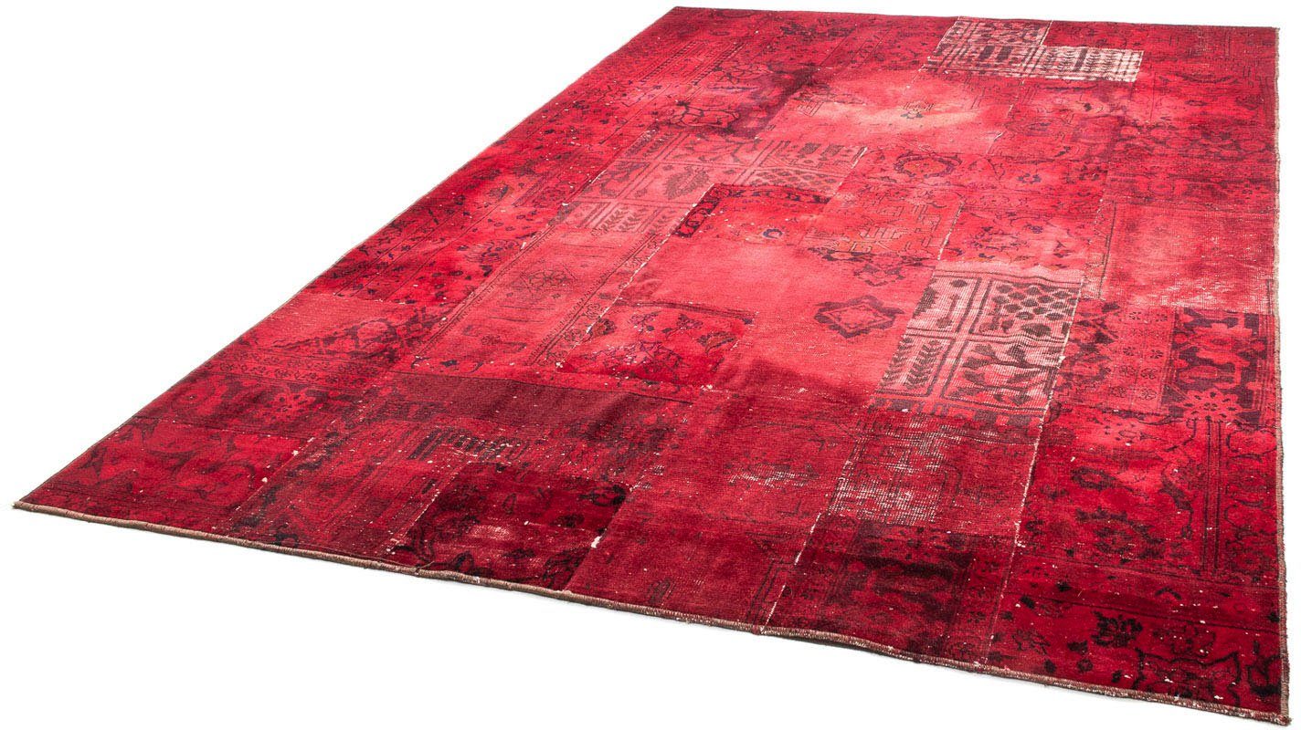 Teppich Patchwork - 293 x 194 cm - dunkelrot, morgenland, rechteckig, Höhe: 7 mm, Wohnzimmer, Handgeknüpft, Einzelstück mit Zertifikat