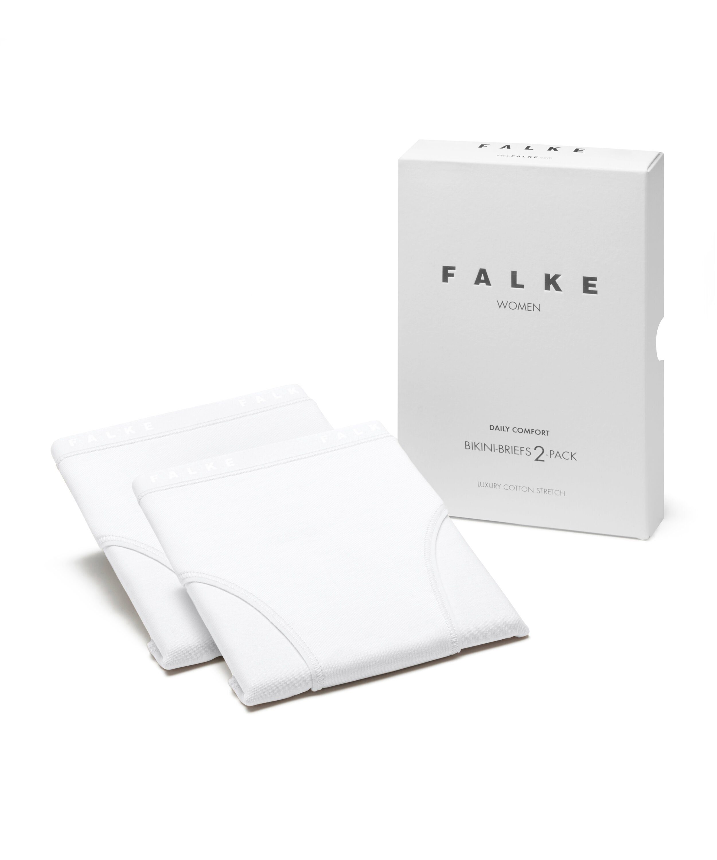 2-Pack (2-St) white Baumwolle FALKE mit Softe Slip (2000) Elasthan