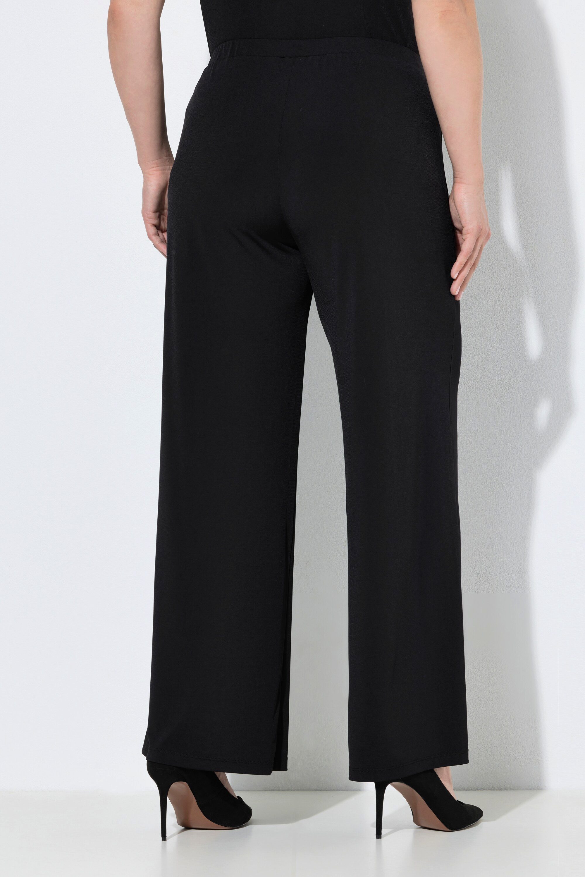 Ulla Popken Funktionshose Jerseyhose weites Bein Elastikbund