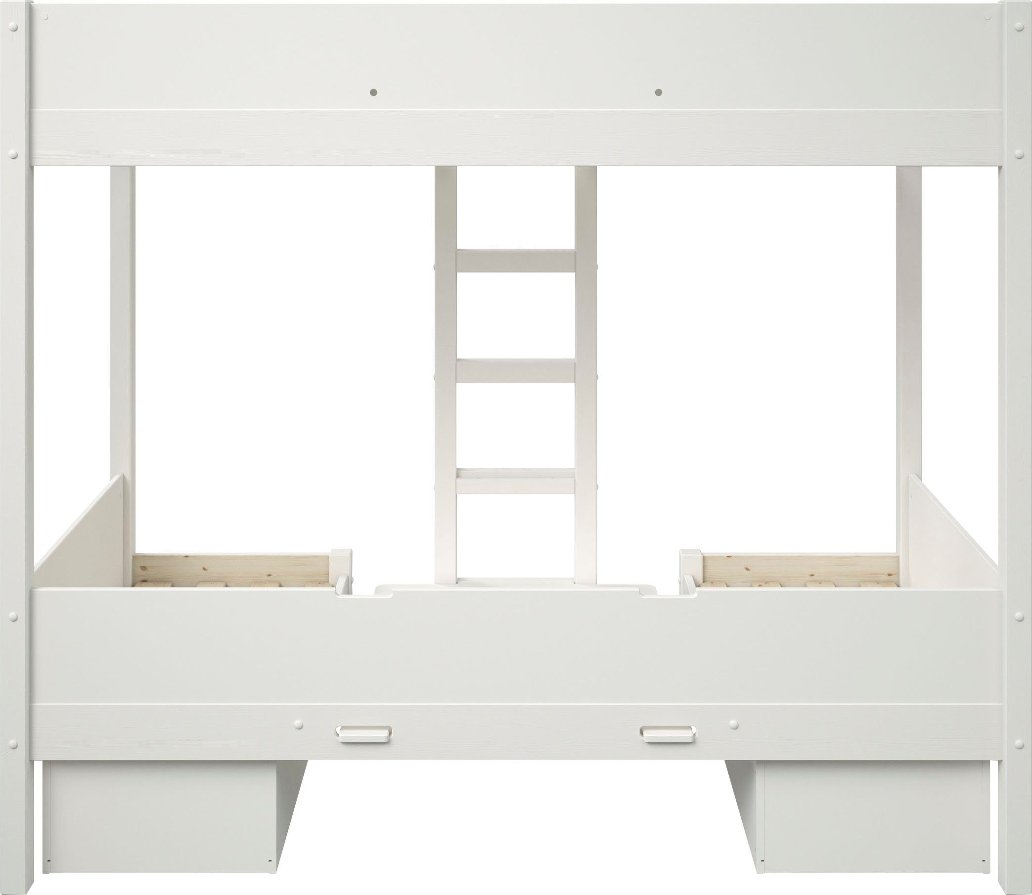 Lüttenhütt "TIPO" Bunk Bed, Top Seller! Includes lower mattress, 90x200cm, plenty of storage space, solid wood, includes table, 2 drawers, 2 sleeping places