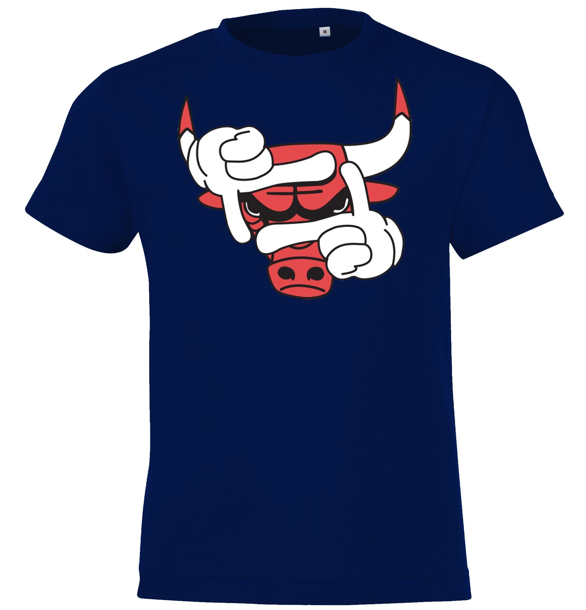Youth Designz T-Shirt Bulls Kinder T-Shirt für Jungen und Mädchen Navyblau