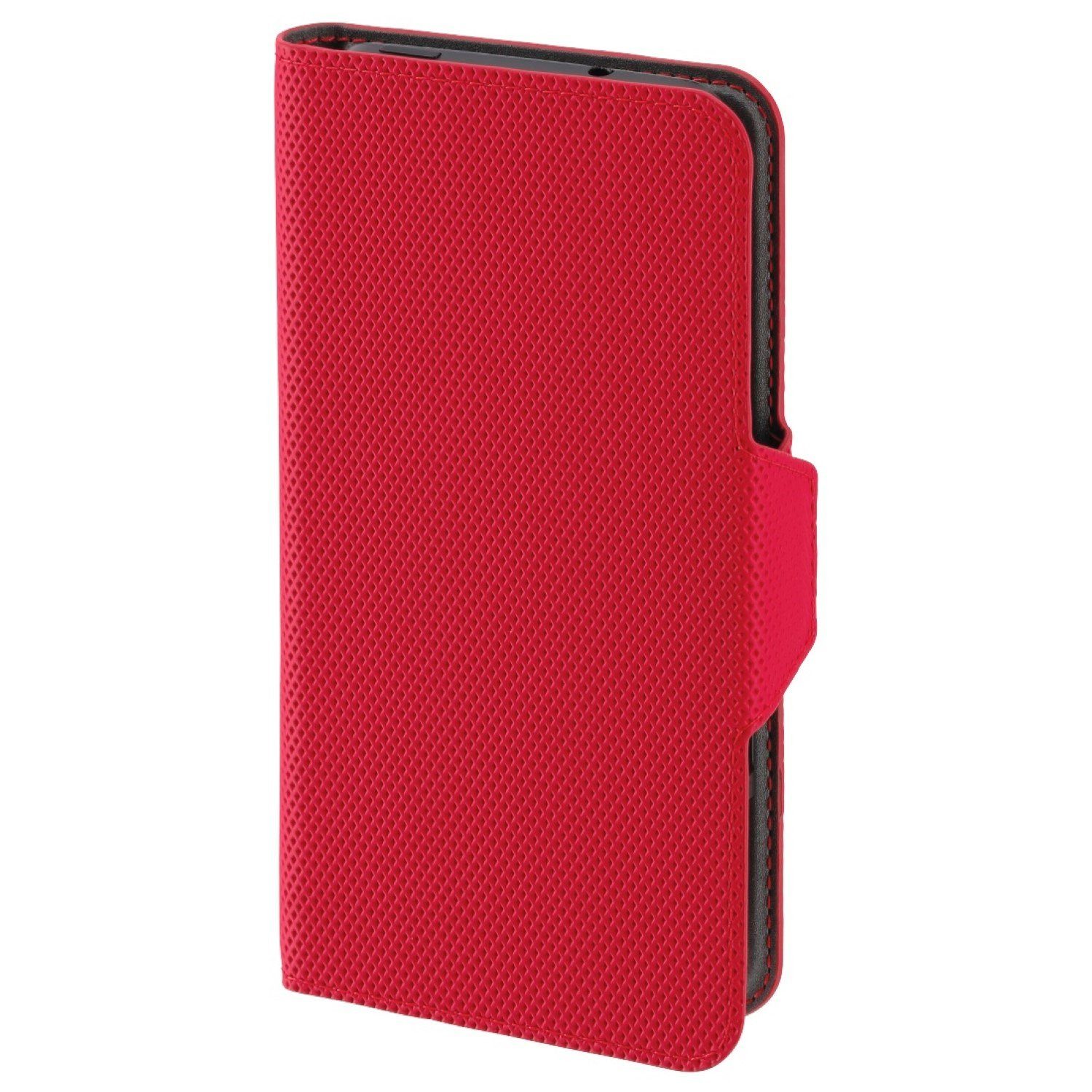Hama Handyhülle Universal Booklet 4,7" bis 5,1" Klapp-Tasche Rot, Schutz-Hülle Case Bag Book-Cover Etui Kartenfach Magnet-Verschluss