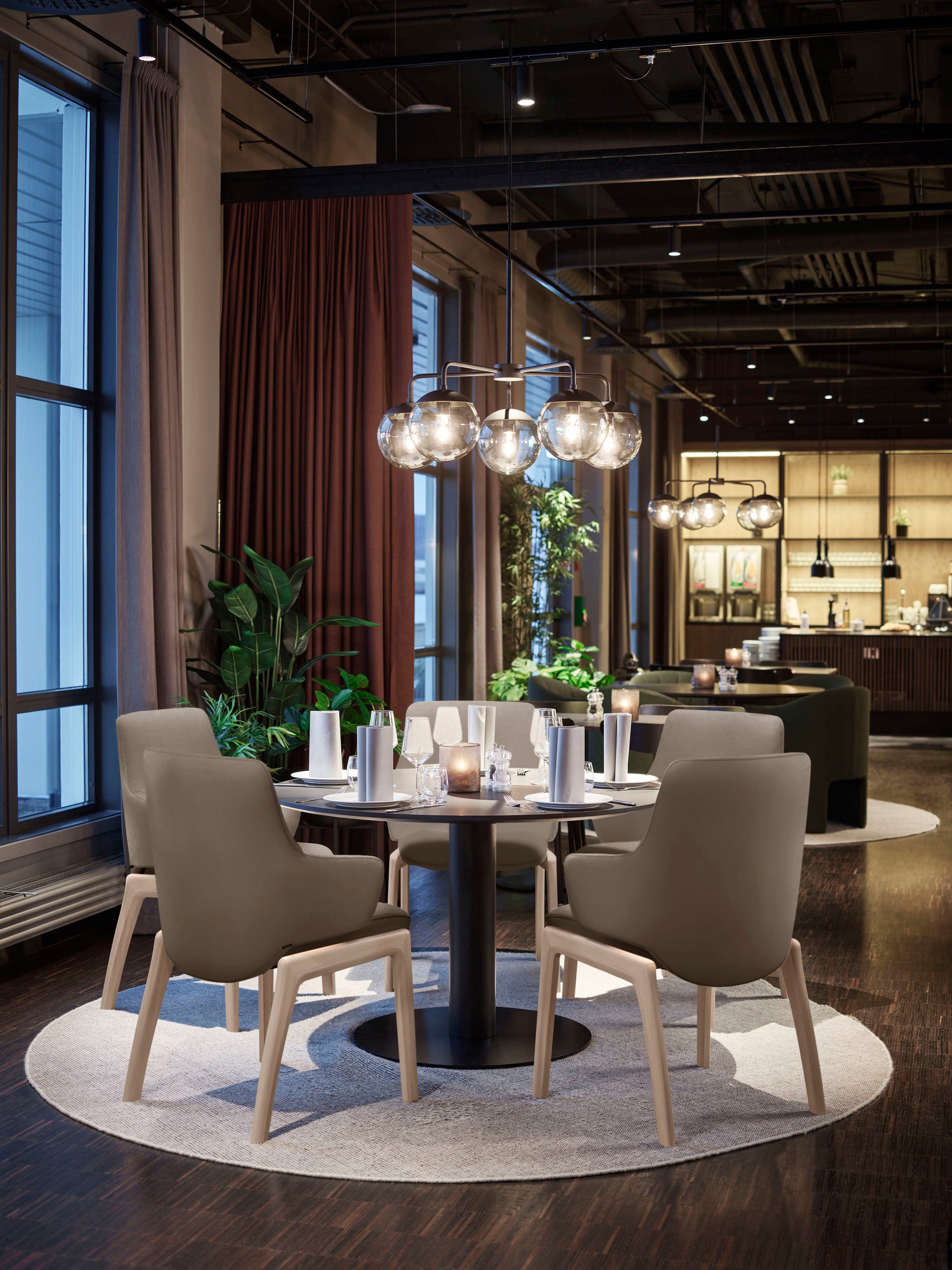 Stressless® Polsterstuhl Laurel, Low Back mit Armlehne, Размер L, mit abgerundeten Beinen in Eiche natur