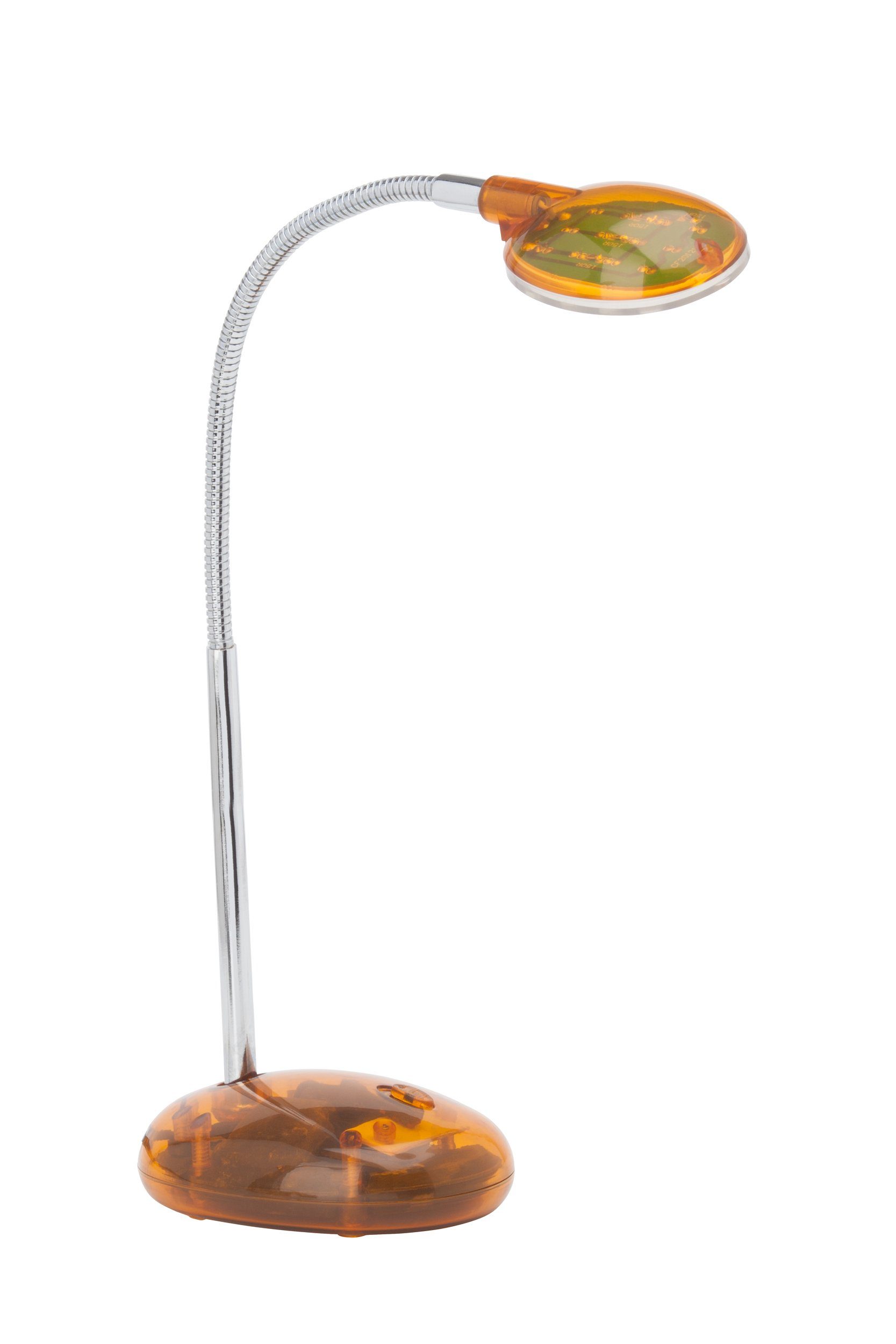 2W, integriert, lm, 140 LED Schreibtischlampe, Höhe, einstellbar, 32cm LED kaltweiß, fest Tischleuchte, orange Lightbox