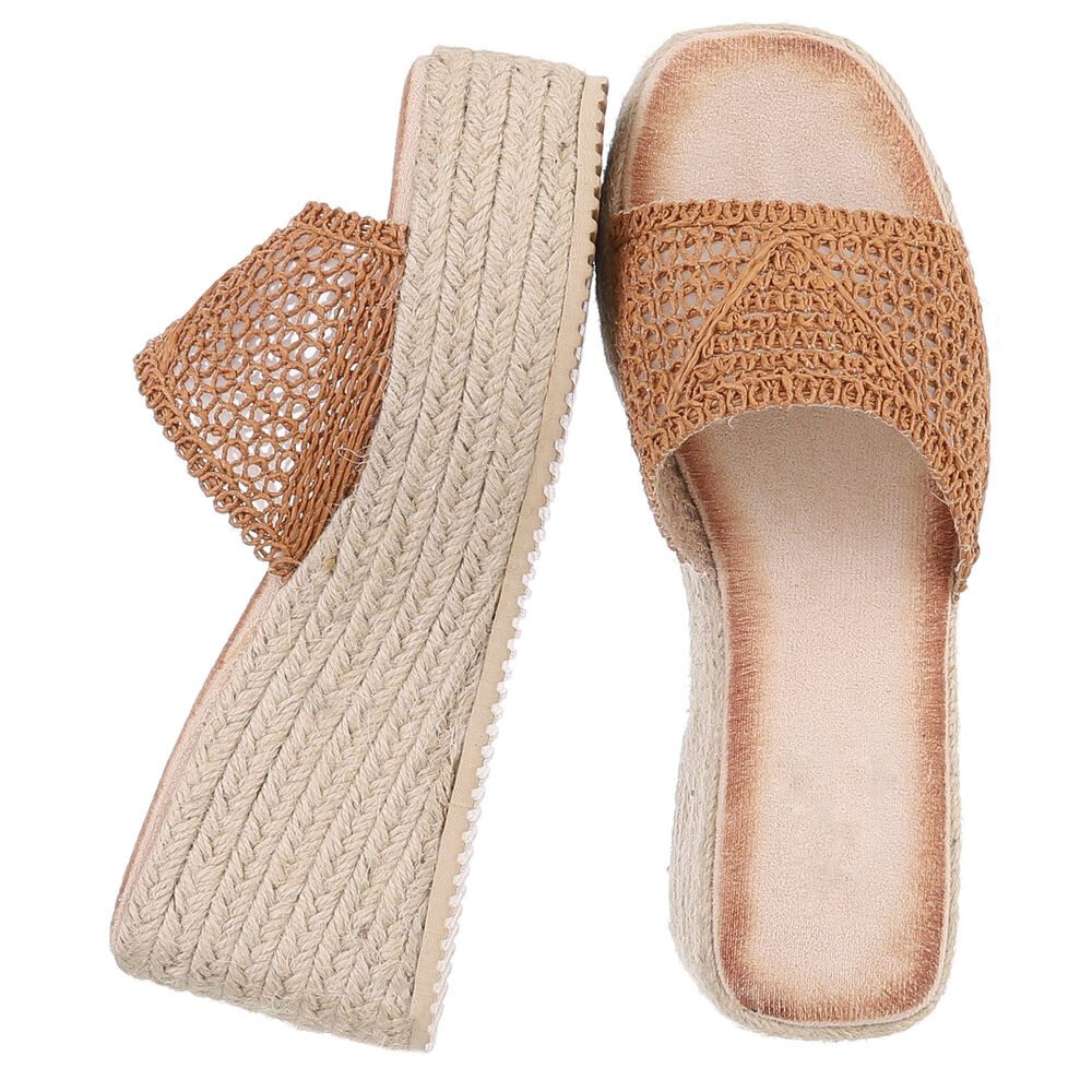 Ital-Design Modische Wedges mit geflochtener Sohle für Damen Plateausandale günstig online kaufen