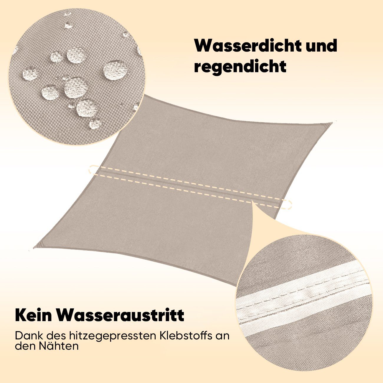 Sekey Sonnensegel Sonnenschutzsegel mit Kit Rechteckig günstig online kaufen