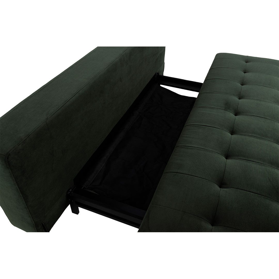 ACTONA GROUP Schlafsofa Blain Schlafsofa Samt grün.