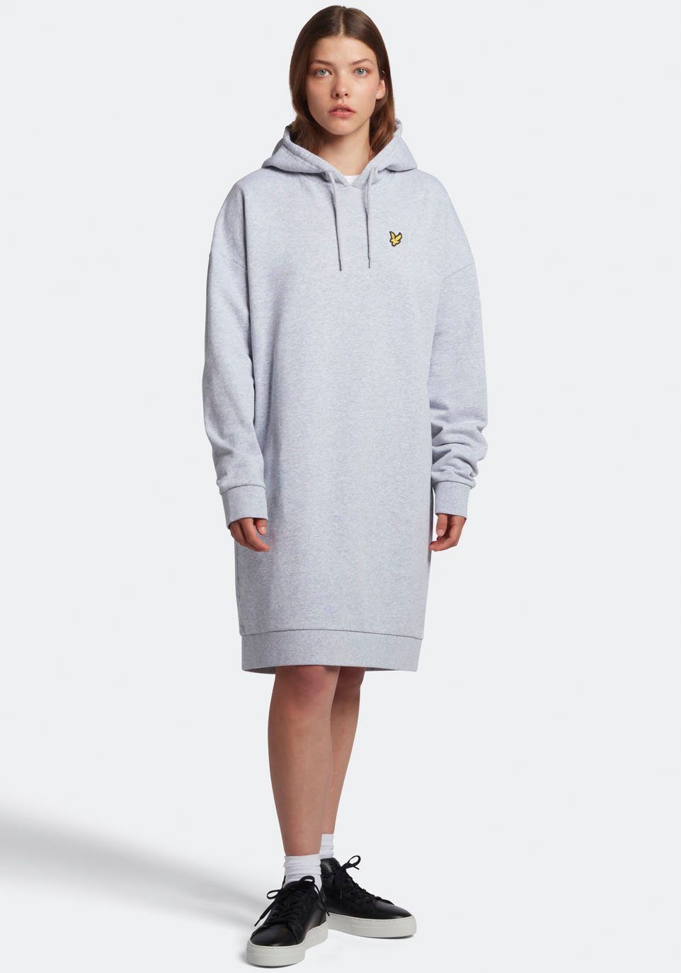 Lyle & Scott Sweatkleid mit der grey light marl Logostickerei Brust auf