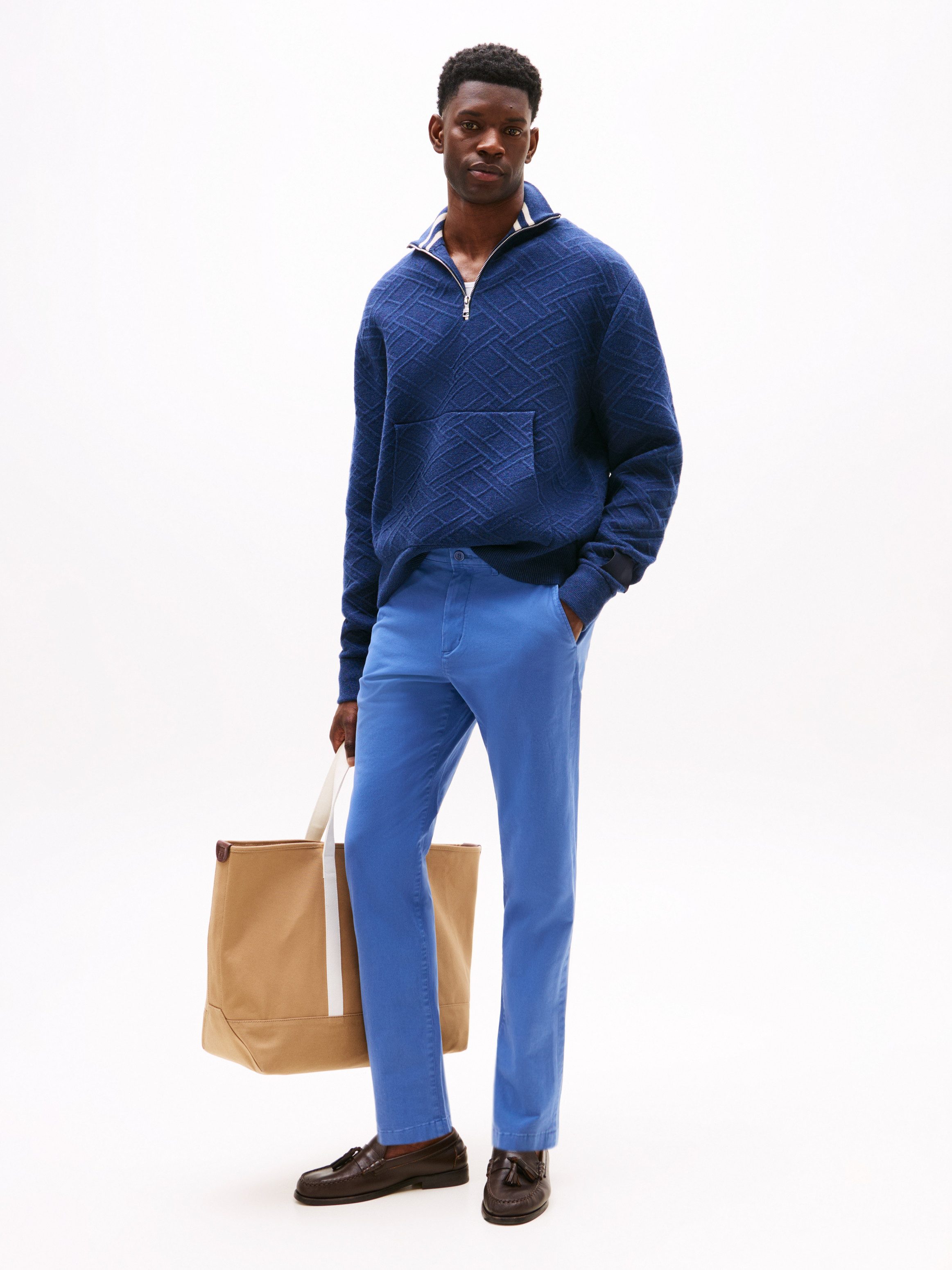 Tommy Hilfiger Chinohose HARLEM ESSENTIAL Tapered Leg, Basic, schlichtes Design