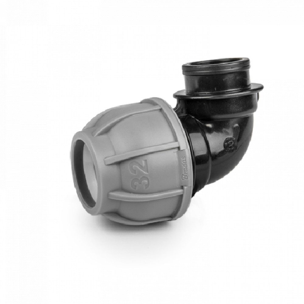 Bradas Rohrverbinder PE-Winkel 90° für Rohre 40mm Innengewinde 5/4" (1)