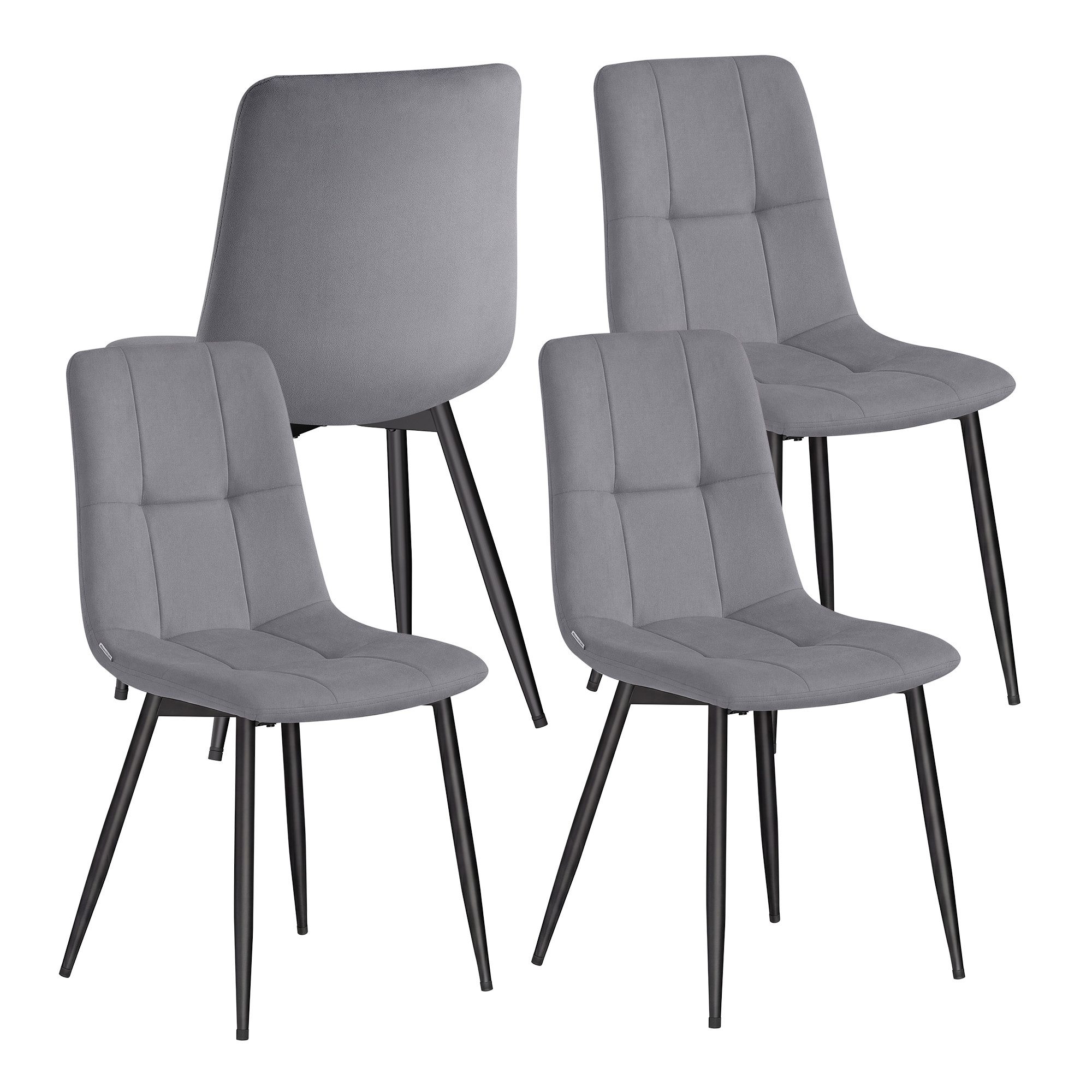 Esszimmerstuhl Samt, Küchenstühle, Sessel mit verstellbaren Füßen, für Wohnzimmer