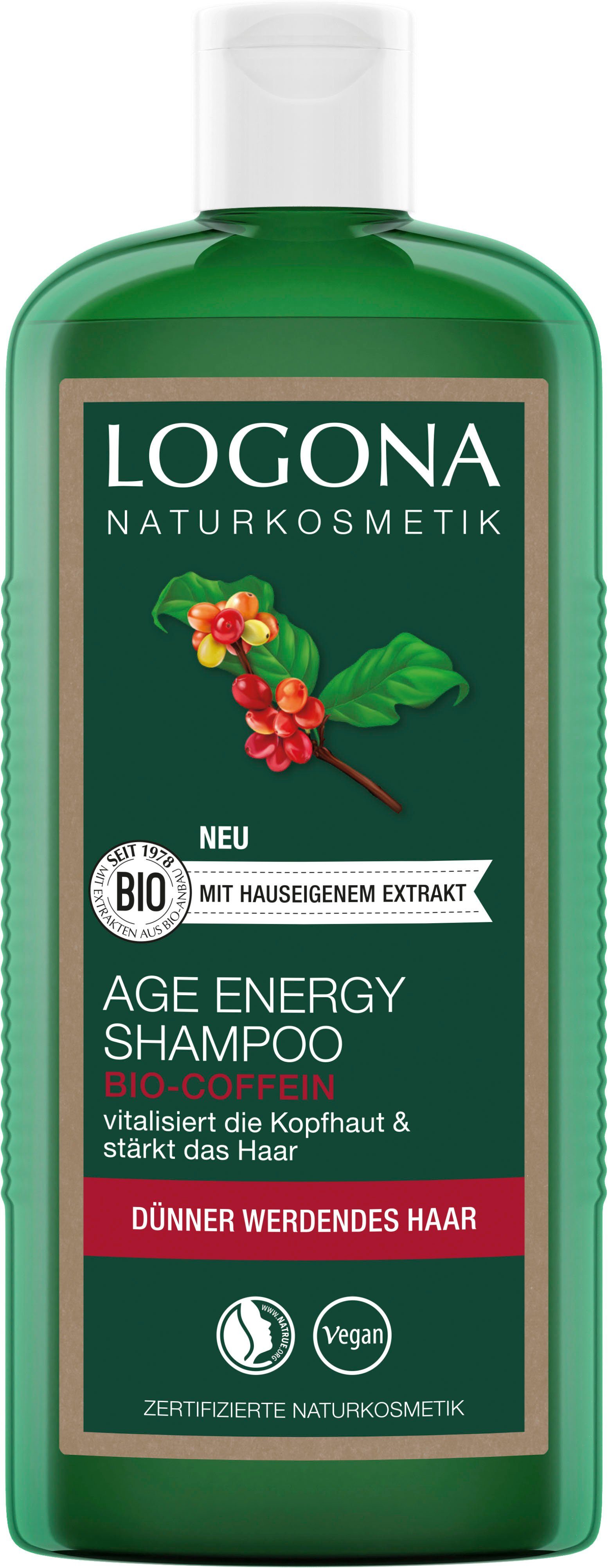LOGONA Age Energy Haarshampoo Logona Bio-Coffein Shampoo