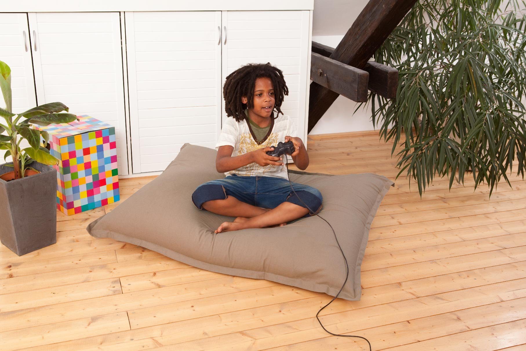 Smoothy Sitzsack SMOOTHY Riesensitzsack XL für Kinder & Erwachsene - Sitzsack Baumwolle (XL 250 Liter, Junior-Sitzkissen Sessel), für Kinder & Erwachsene 140 x 110 cm