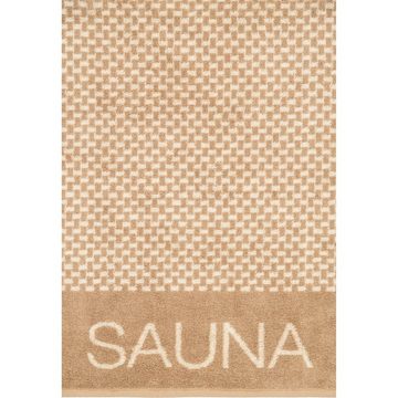 Cawö Saunatuch Natural Allover 6220, 100% Baumwolle