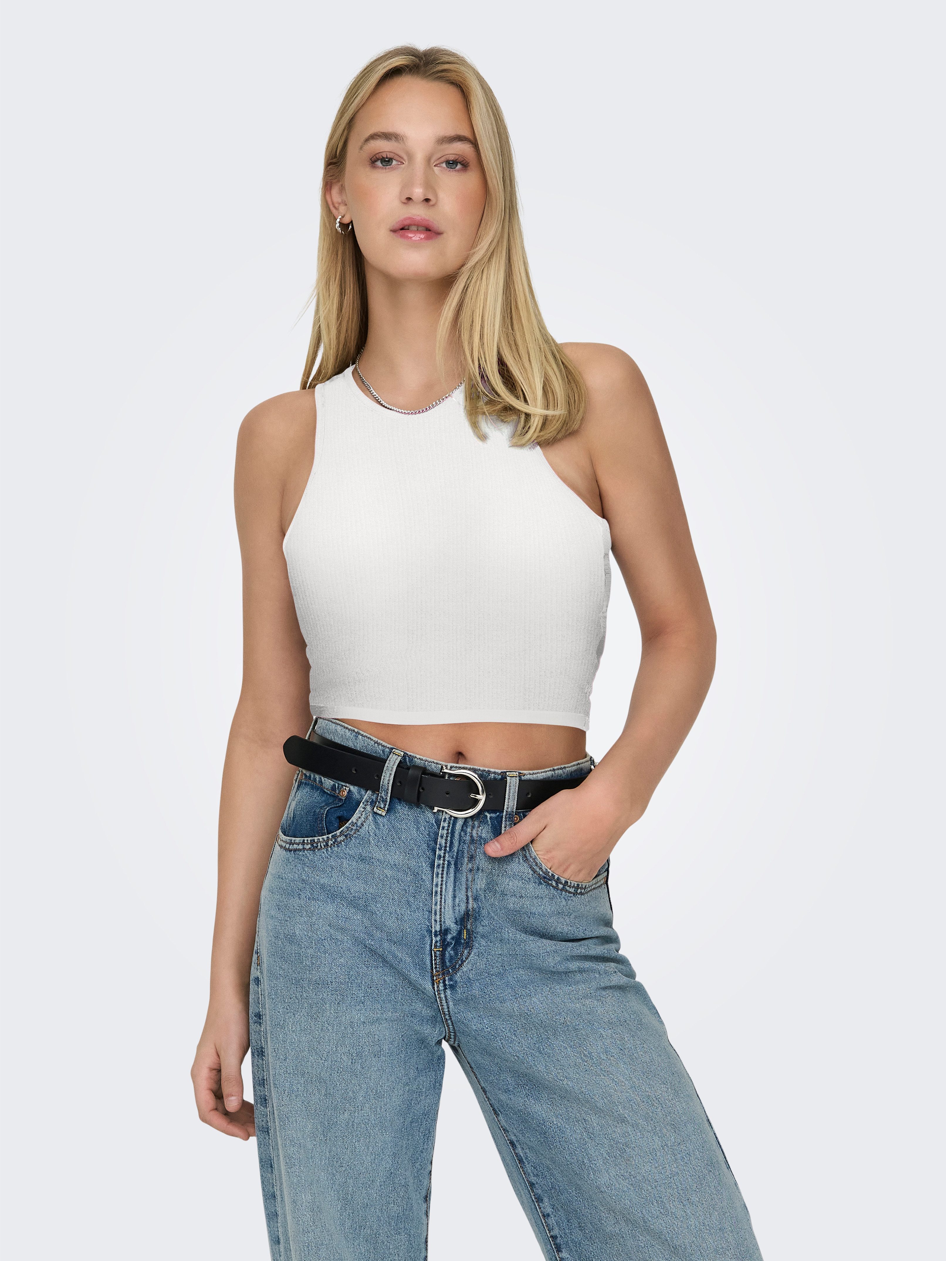 ONLY Crop-Top ONLBELIA S/L CROP TOP CS JRS 2PACK (Packung, 2-tlg) günstig online kaufen