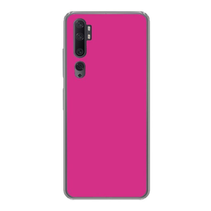 MuchoWow Handyhülle Fuchsia - Neon - Farben Phone Case Handyhülle Xiaomi Mi Note 10 Silikon Schutzhülle