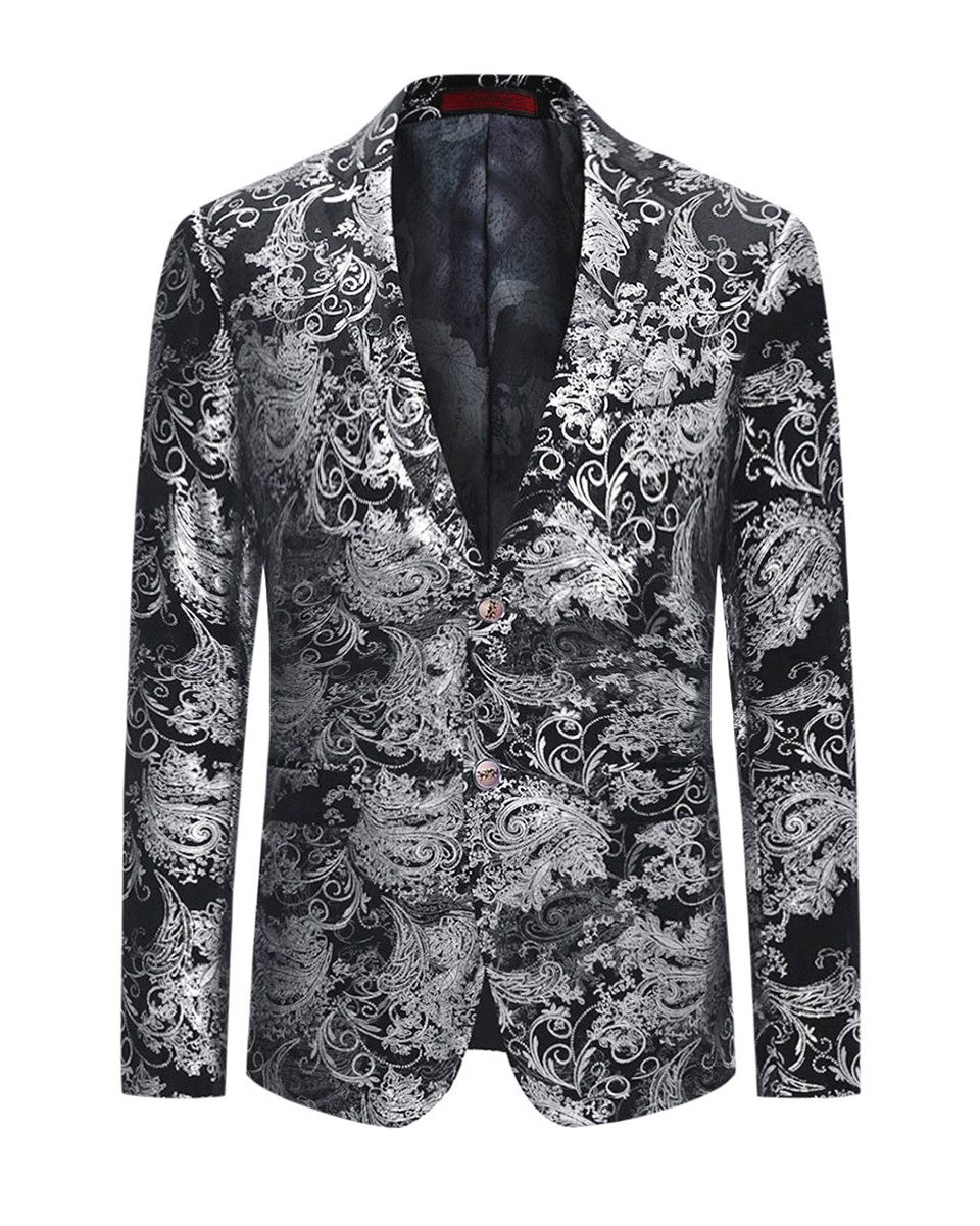 Allthemen Sakko Herren 2 Knöpfe Pailletten Blazer für Party günstig online kaufen