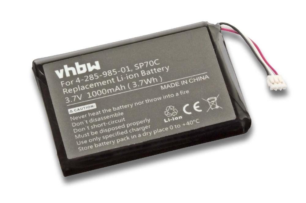 vhbw kompatibel mit (3,7 Li-Ion PSP E1002, E1003 E1008, 1000 V) E1004, E1000, mAh Akku Sony