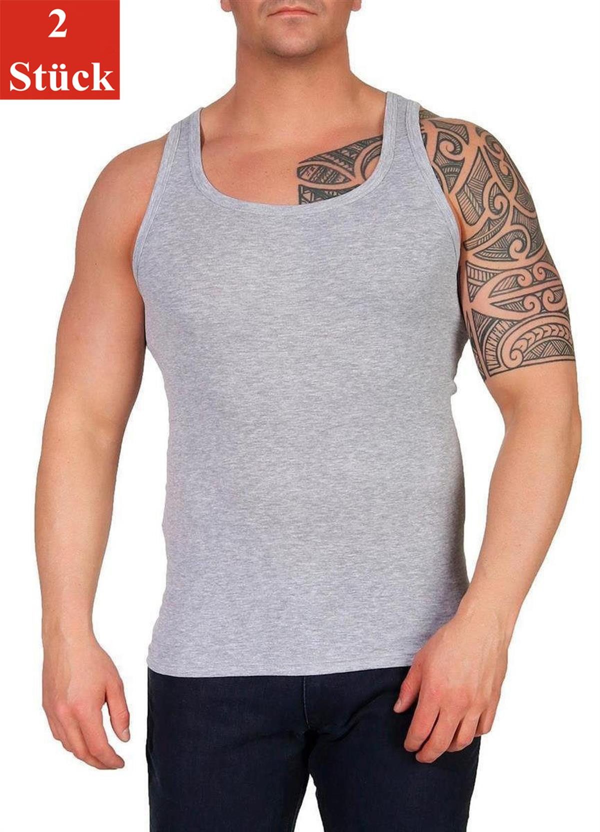 EloModa Unterhemd Herren Unterhemd 2 Stück - 100% Baumwolle, Nahtlos, Komfo günstig online kaufen