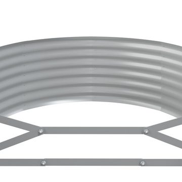 furnicato Hochbeet Pulverbeschichteter Stahl 322x100x36 cm Grau
