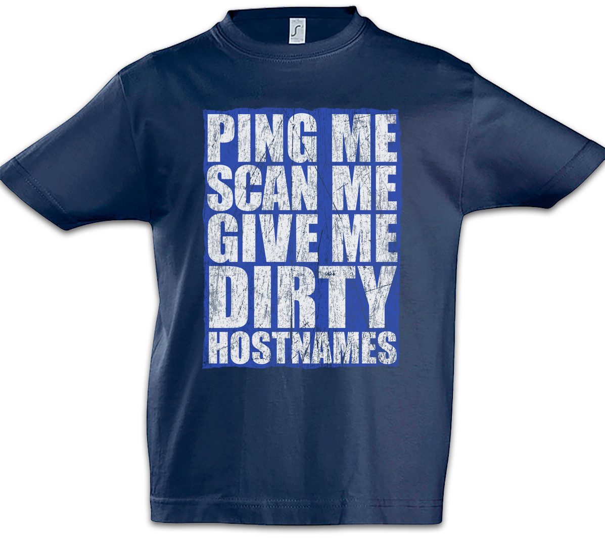 Print-Shirt Ping Me Scan Me Kinder T-Shirt Internet Programmierer PC IT