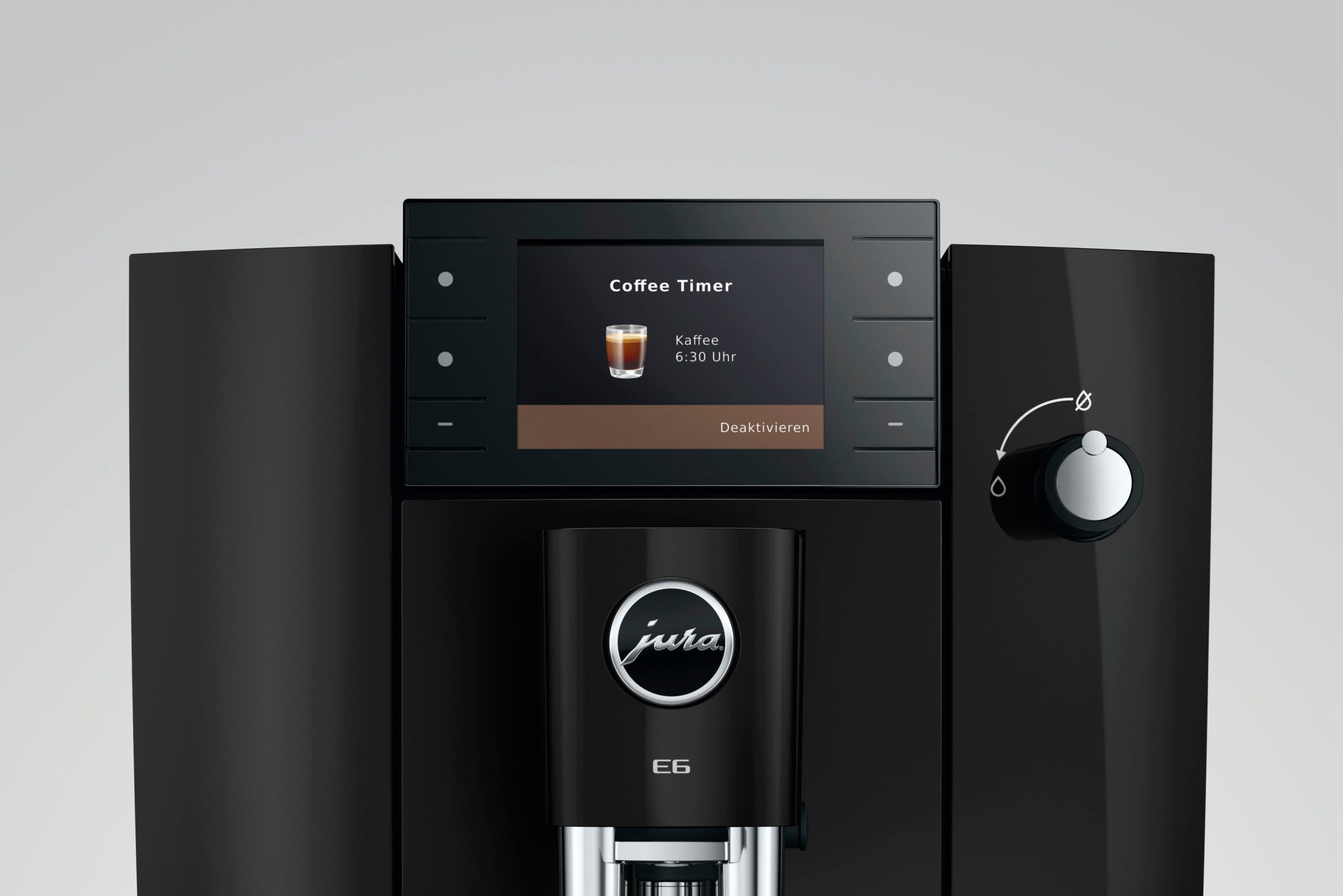 JURA Kaffeevollautomat 15642 E6 (ED), Piano Black, 17 Spezialitäten, Hot&Light Brew, Energiesparmodus