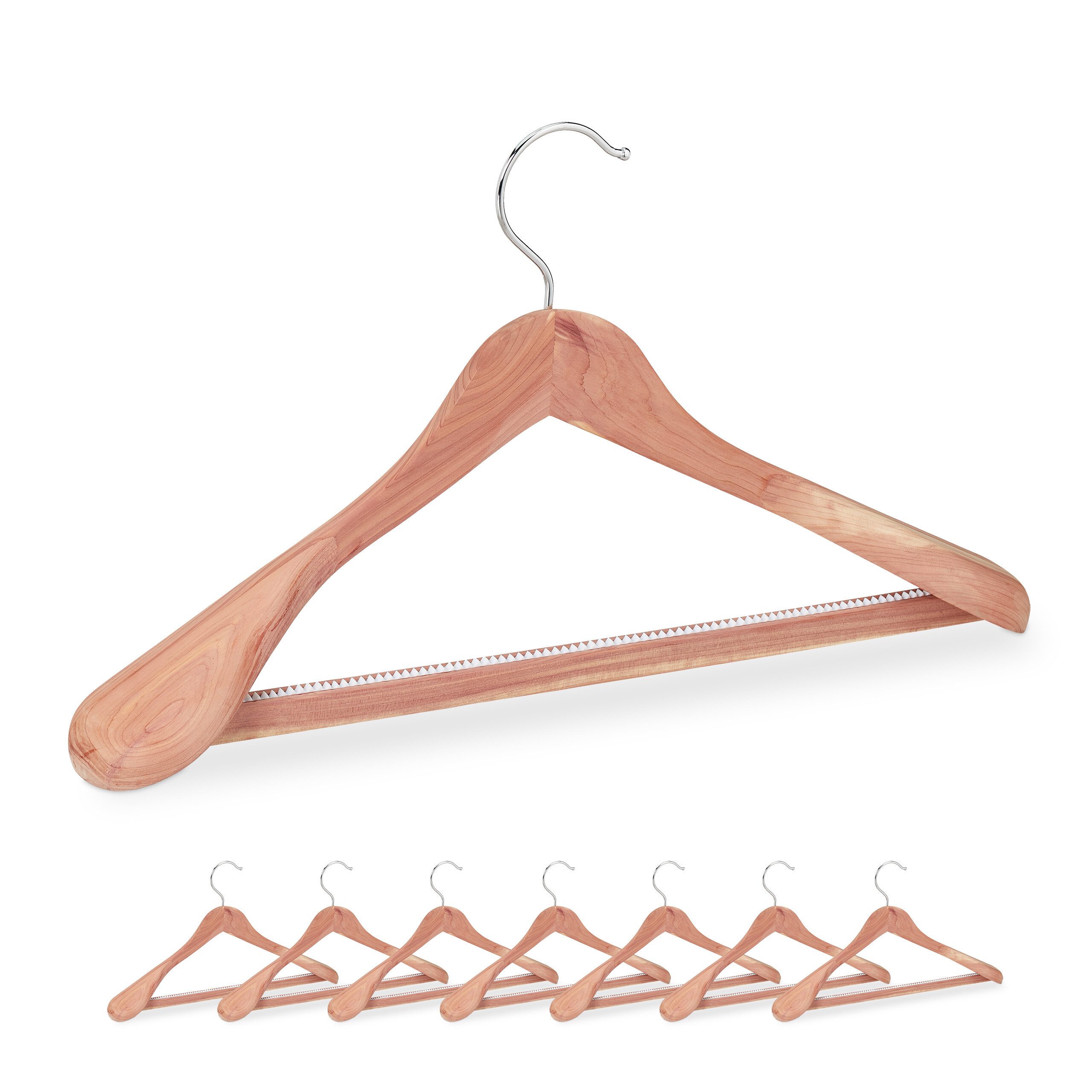 relaxdays Kleiderbügel Anzug 8er Set, (8-tlg)