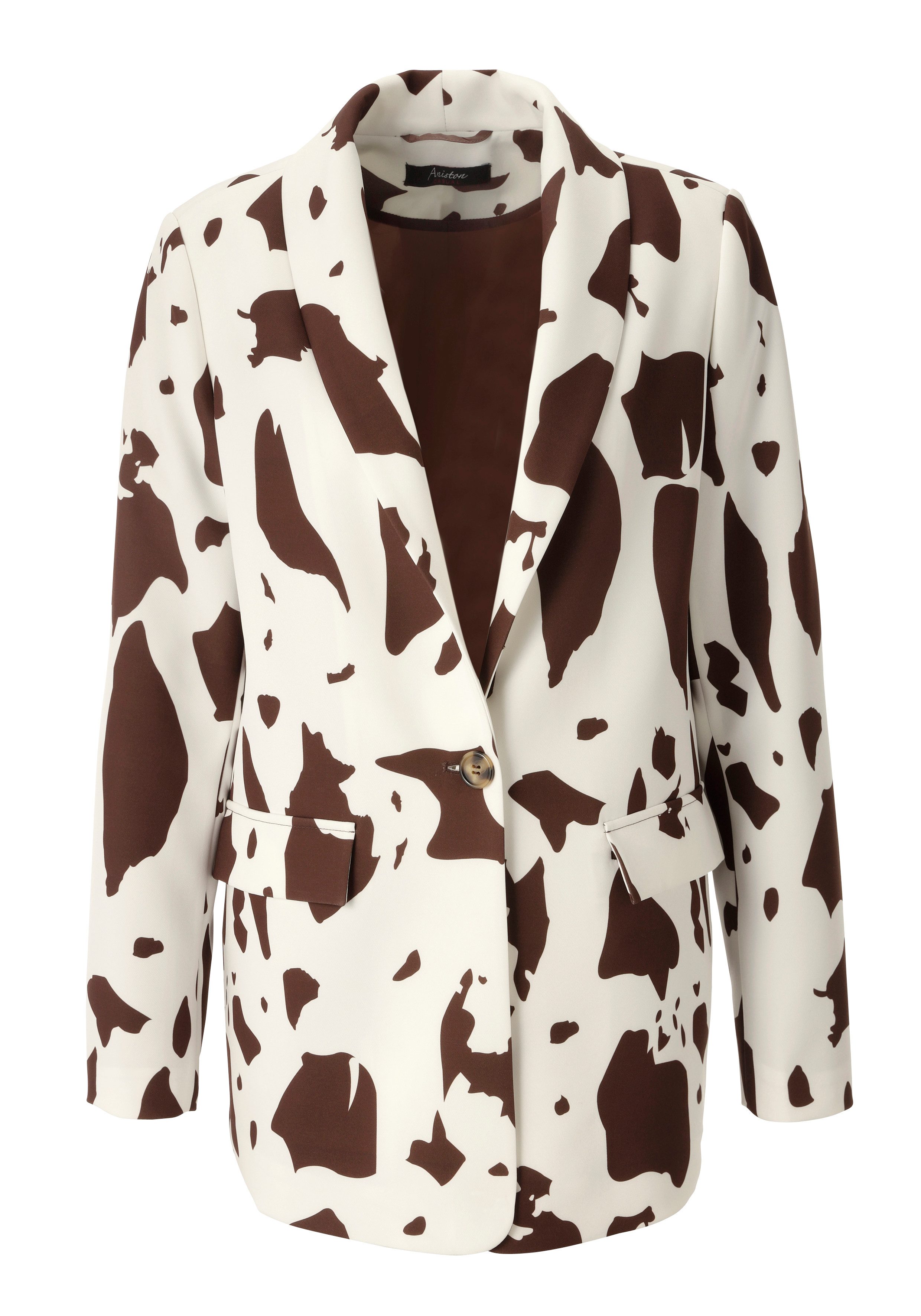 Aniston CASUAL Longblazer mit topaktuellen Kuh-Flecken -jedes Teil ein Unikat – Bild 5 von 5