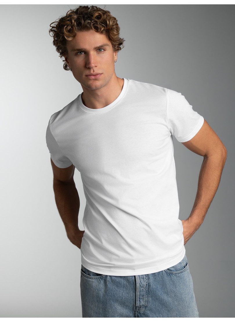 Trigema T-Shirt TRIGEMA Slim Fit T-Shirt aus DELUXE Baumwolle (1-tlg) günstig online kaufen