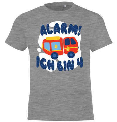 Youth Designz T-Shirt Alarm ich bin 4 Kinder Shirt mit lustigem Frontprint