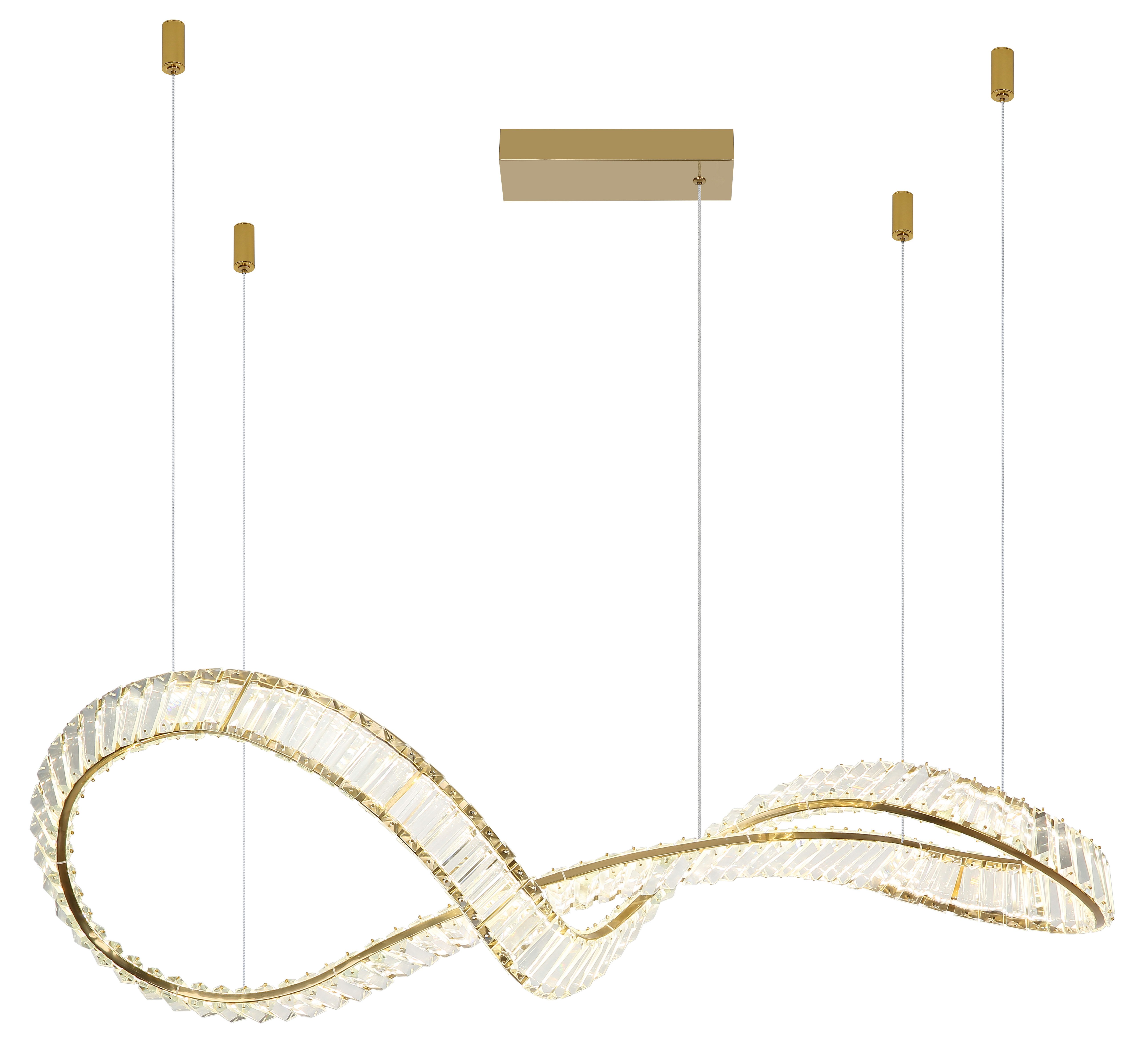 GLOBO LIGHTING Hängeleuchte NEIL, Dimmfunktion, Memoryfunktion, Nachtlichtfunktion, mehrere Helligkeitsstufen, LED fest integriert, warmweiß - kaltweiß, Hängelampe Esszimmer-Leuchte Esstischleuchte Wohnzimmer