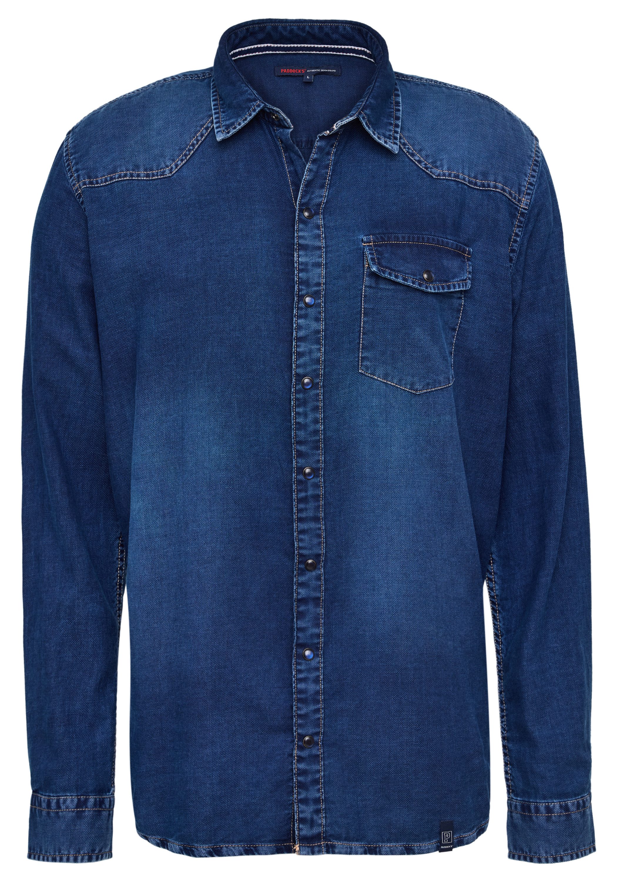 Paddock's Jeanshemd günstig online kaufen