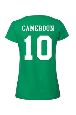 Youth Designz T-Shirt Kamerun Damen Shirt mit trendigem Trikot Look