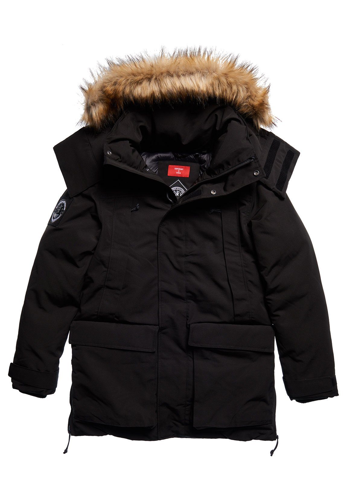 Steppjacke Superdry Schwarze Jacke Superdry Steppjacke HOODED