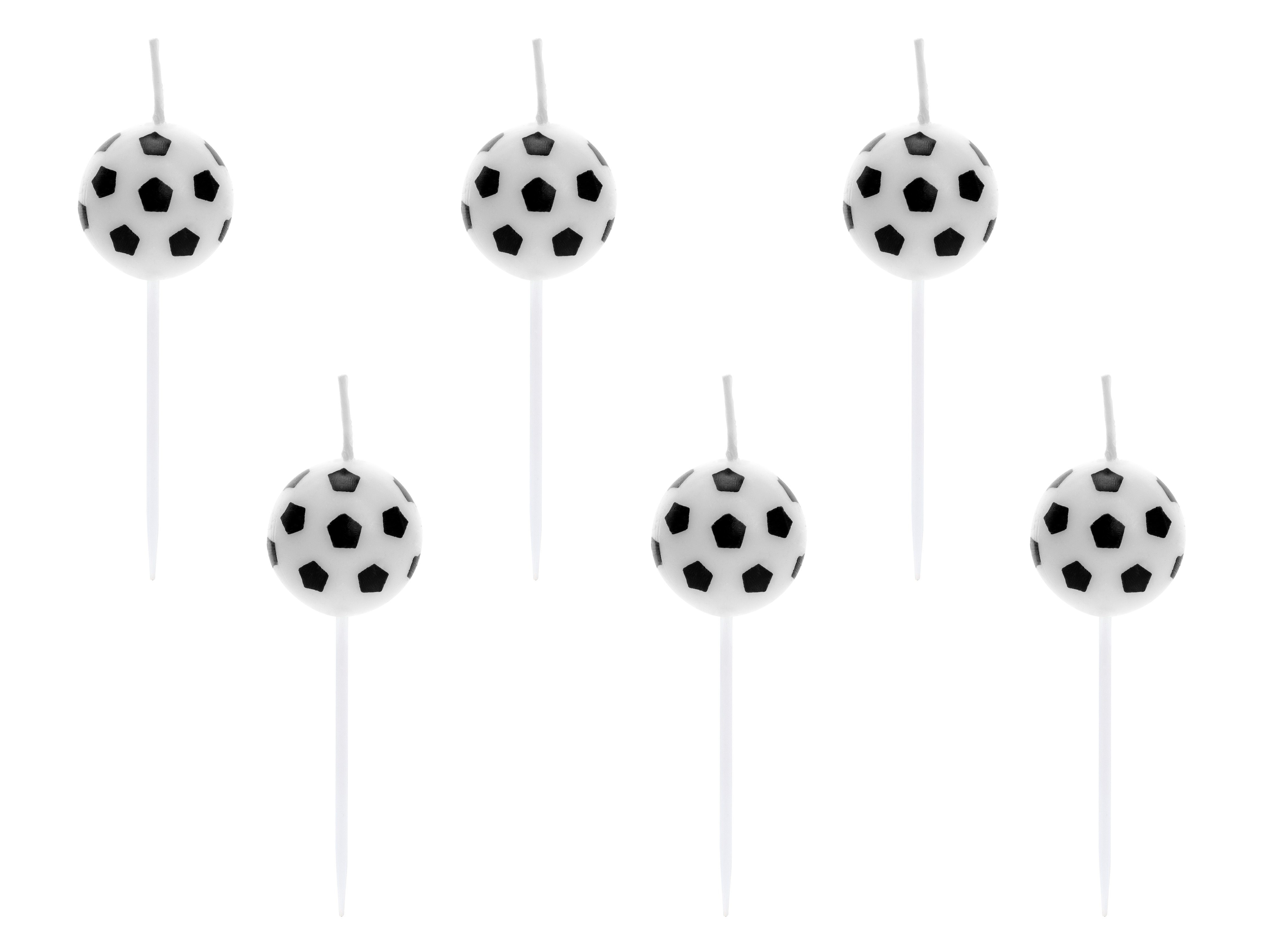 partydeco Geburtstagskerze, Geburtstagkerzen Fußball 2.5cm halbe günstig online kaufen