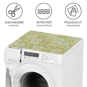 matches21 HOME & HOBBY Antirutschmatte Waschmaschinenauflage Kachel gelb rutschfest 65 x 60 cm, Waschmaschinenabdeckung als Abdeckung für Waschmaschine und Trockner