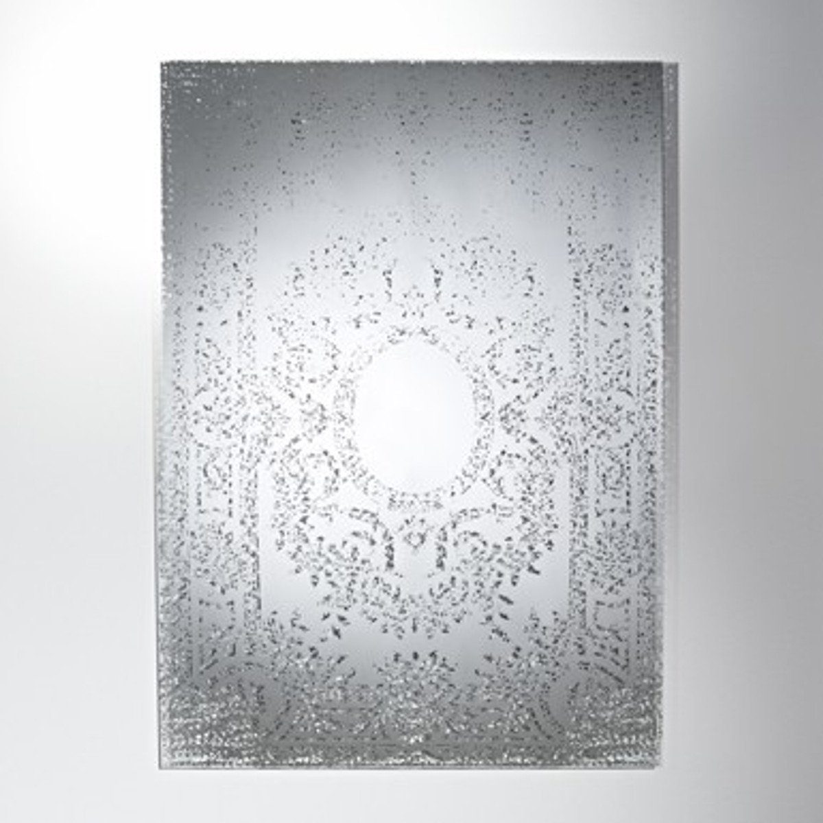 Casa Padrino Wandspiegel Vintage Kunstspiegel 142 Silber x - versilbertes - 101 cm Deco Art Antik Stil Glas Wandspiegel