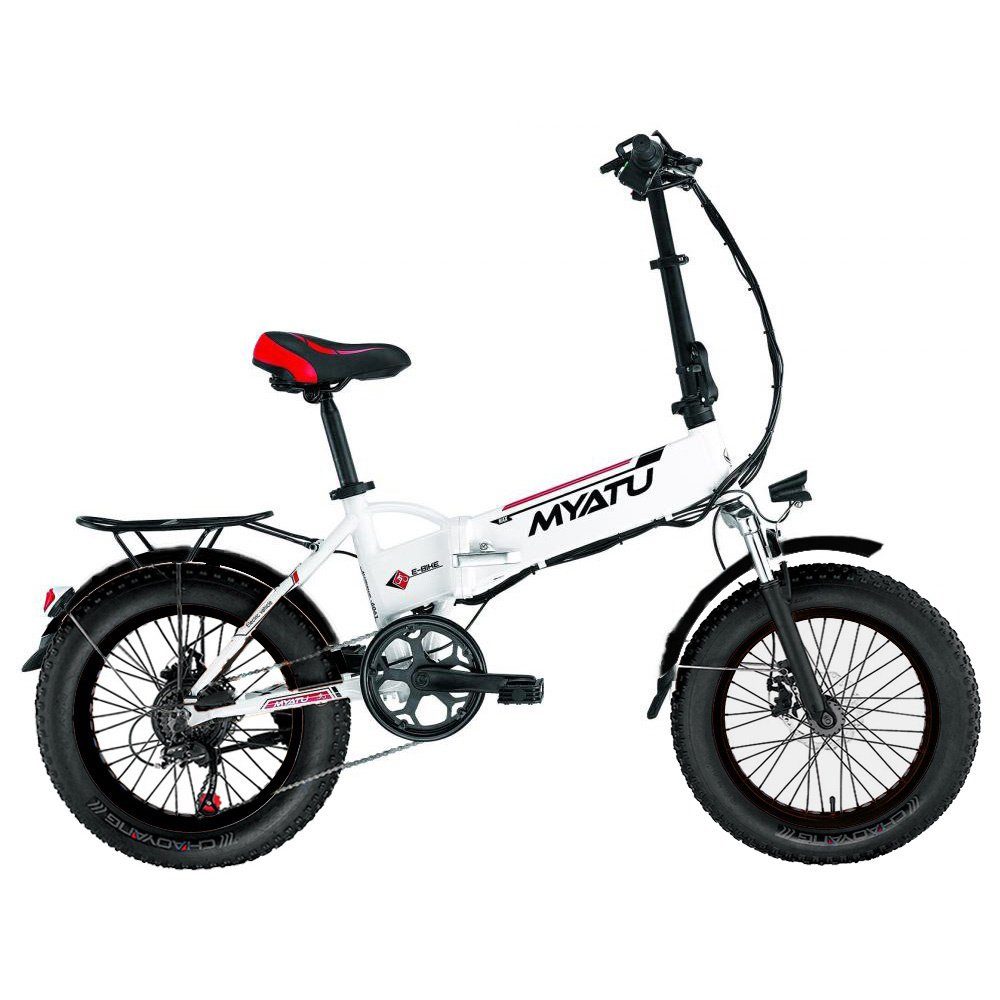 Myatu E-Bike Fatbike E-Bike 20 Zoll 500 Wh faltbar 250W, 6 Gang Shimano, Heckmotor, 500 Wh Akku