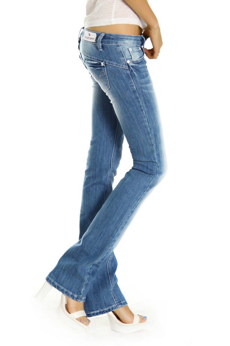 Hosen Low-rise-Jeans gerade j99a be niedrige Damen ultra styled Hüftjeans,