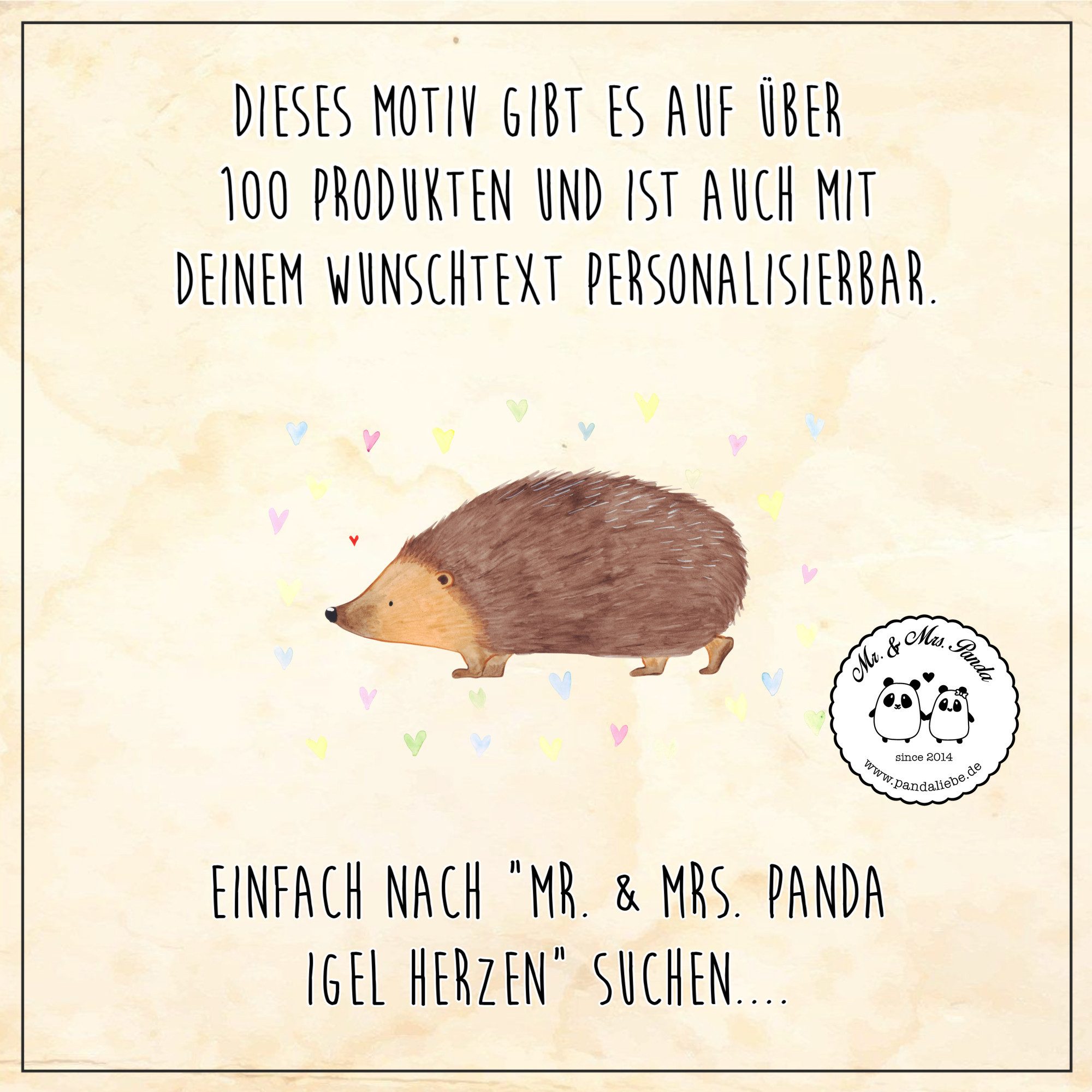 Mr. & Mrs. Panda Windlicht Igel Herzen Transparent Geschenk