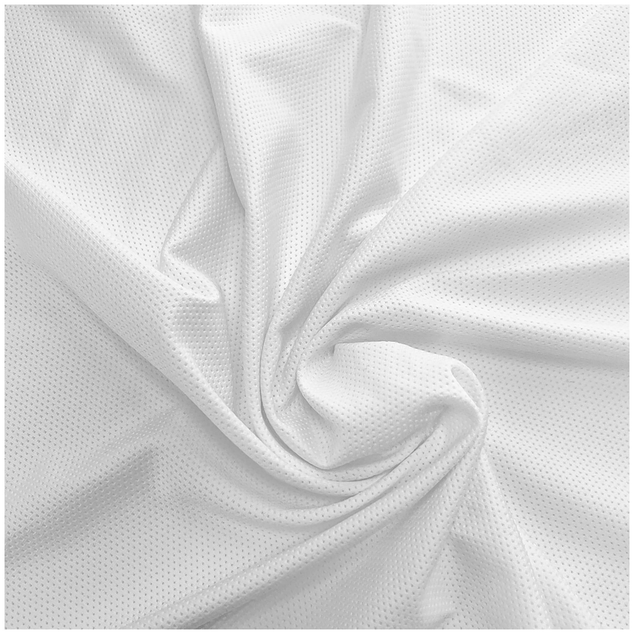 maDDma Stoff Elastischer Netzstoff Bekleidungsnetz ab 0,5mx160cm Sportstoff Mesh, weiß