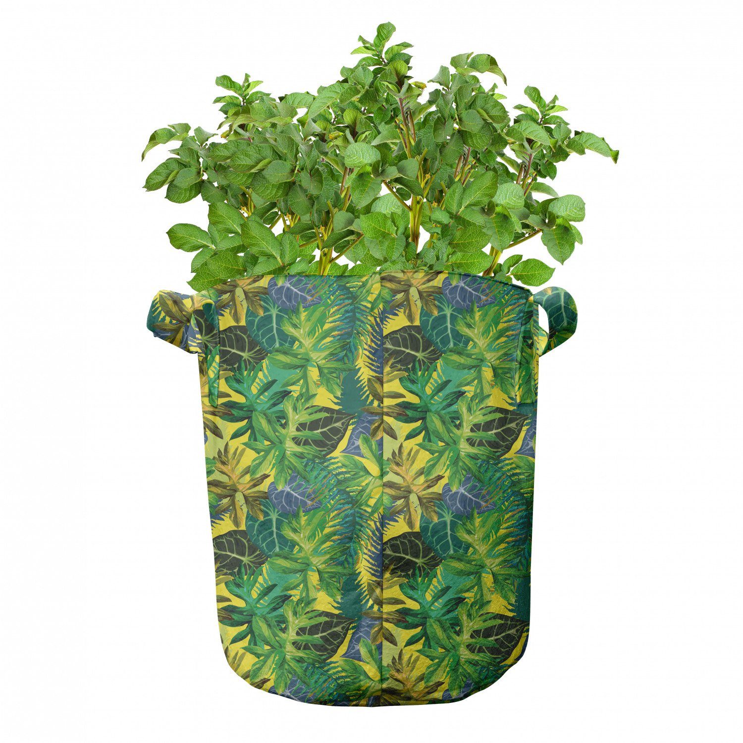 Blätter Exotische Aquarell Pflanze mit Pflanzkübel Abakuhaus für Griffen Stofftöpfe hochleistungsfähig Pflanzen,