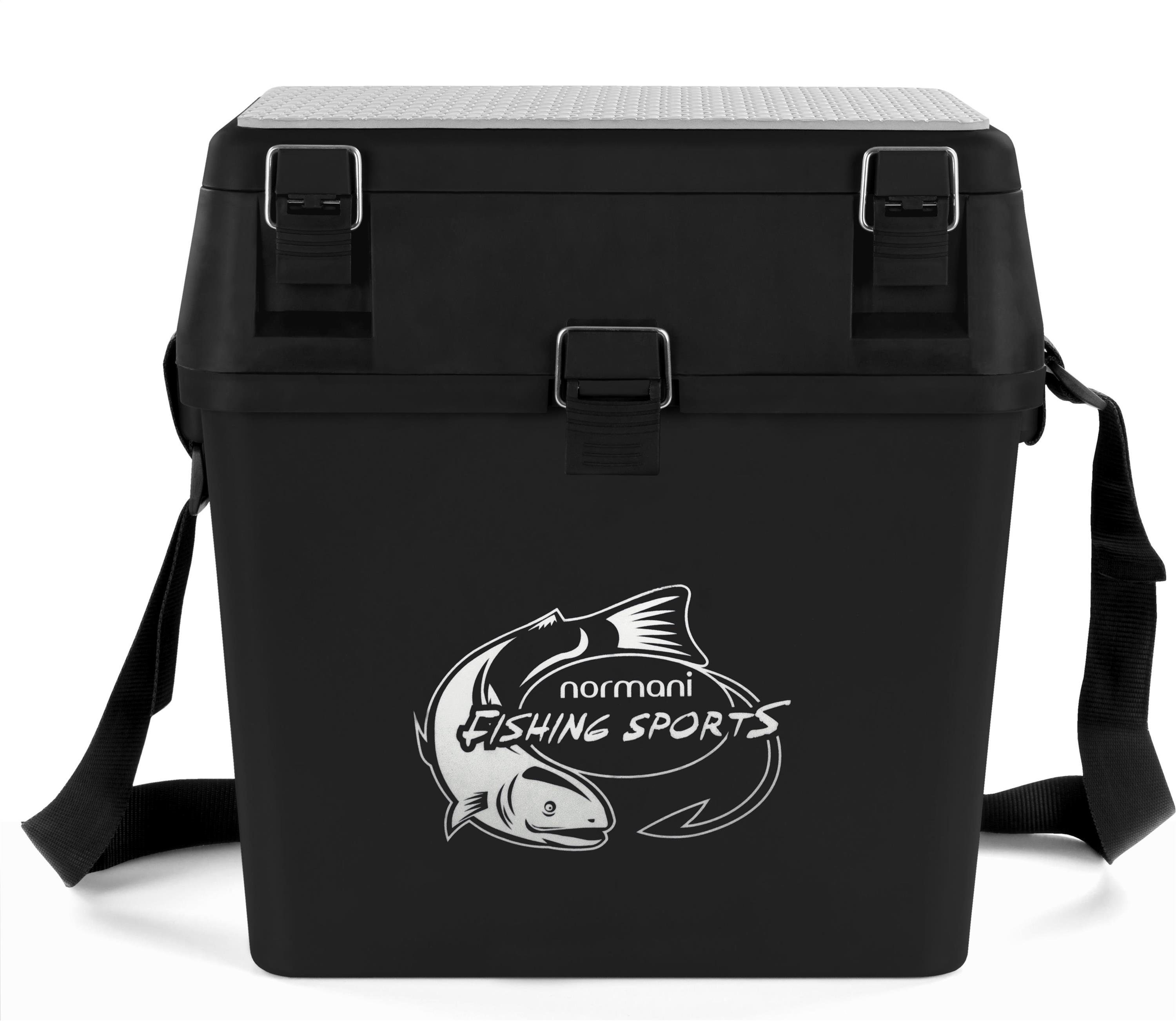 normani Angelkoffer Angelbox Bilbao, Angeltasche Sitzkiepe mit Rucksackfunktion und Tackle-Boxen