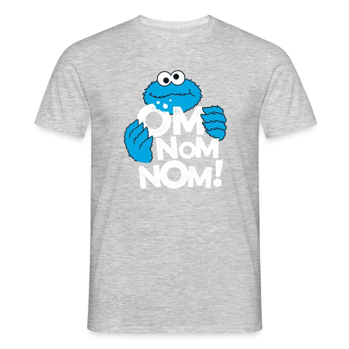 T-Shirt Sesamstraße Krümelmonster Om Nom Nom Männer T-Shirt