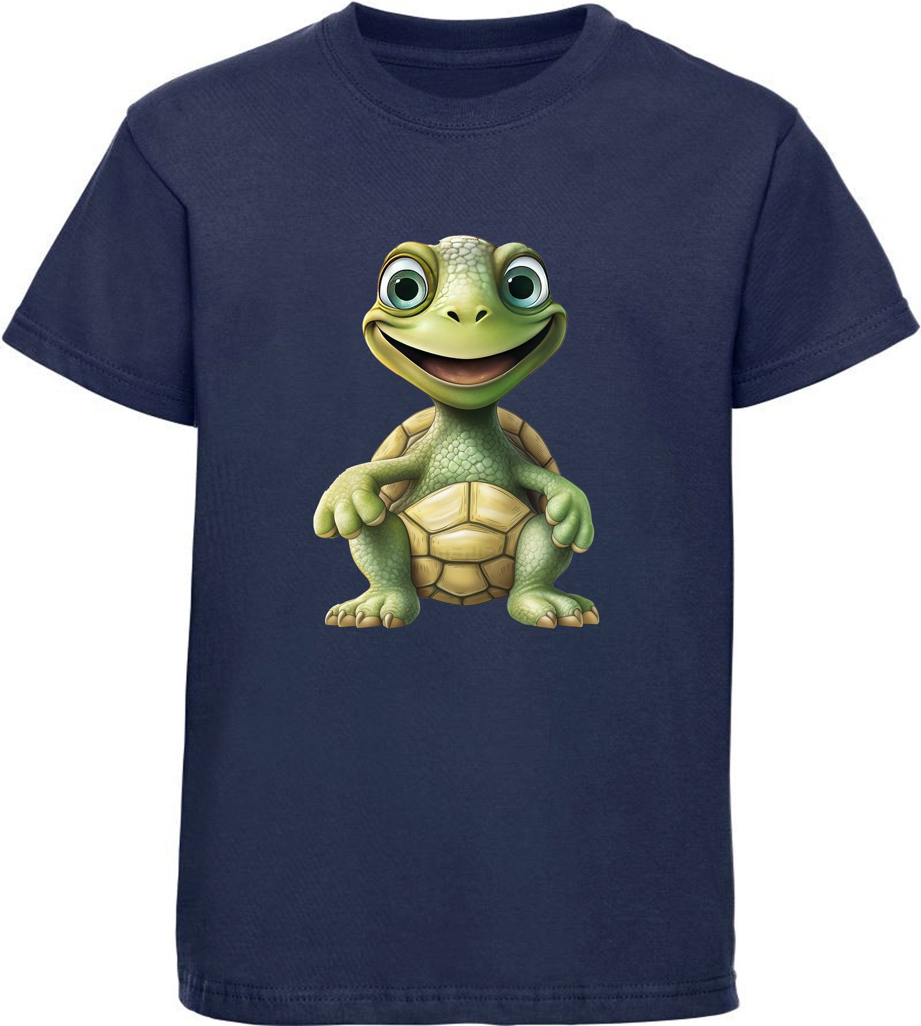 T-Shirt Kinder Wildtier Print Shirt bedruckt - Baby Schildkröte