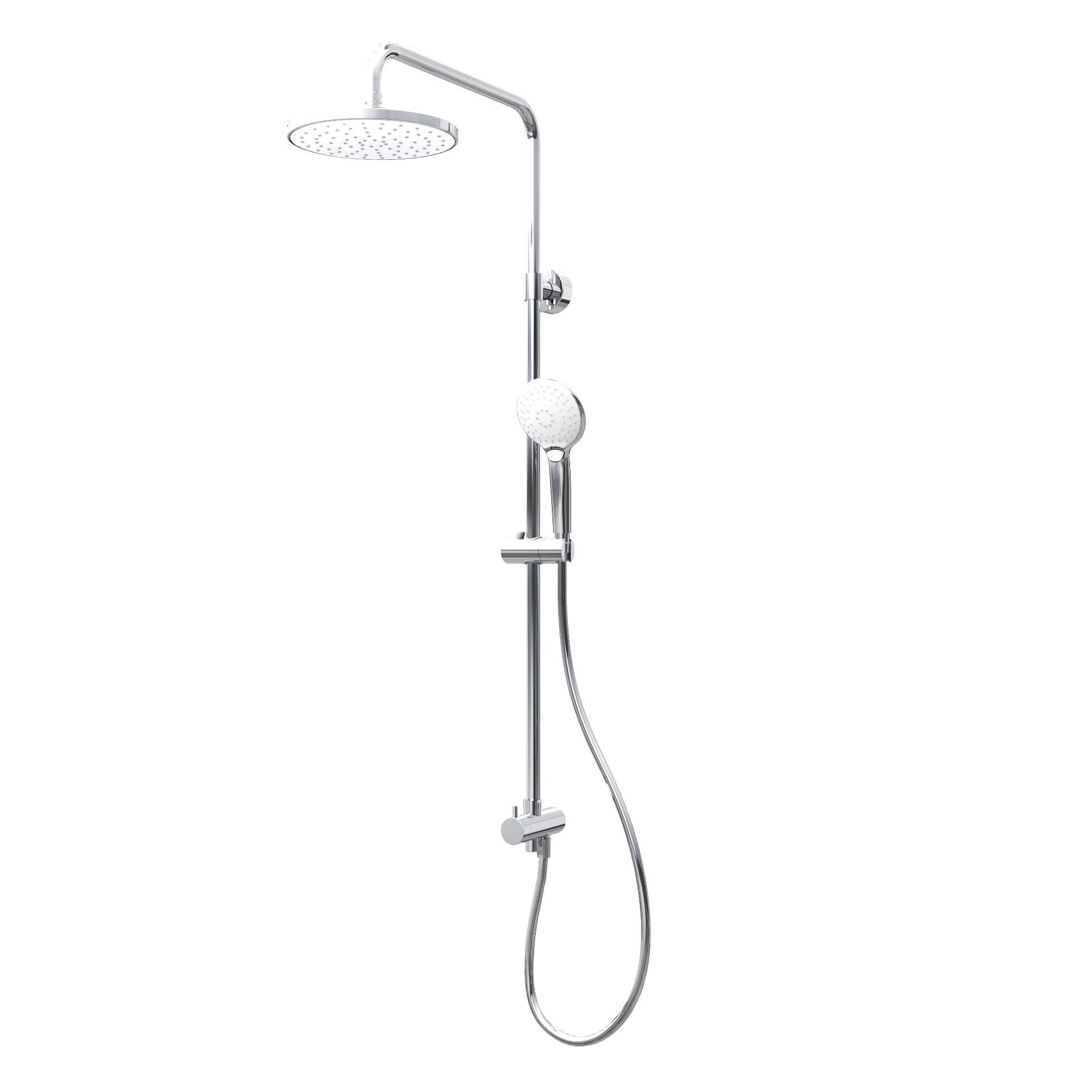 Duschsystem DuschMaster Rain III White Style mit Umsteller, rund