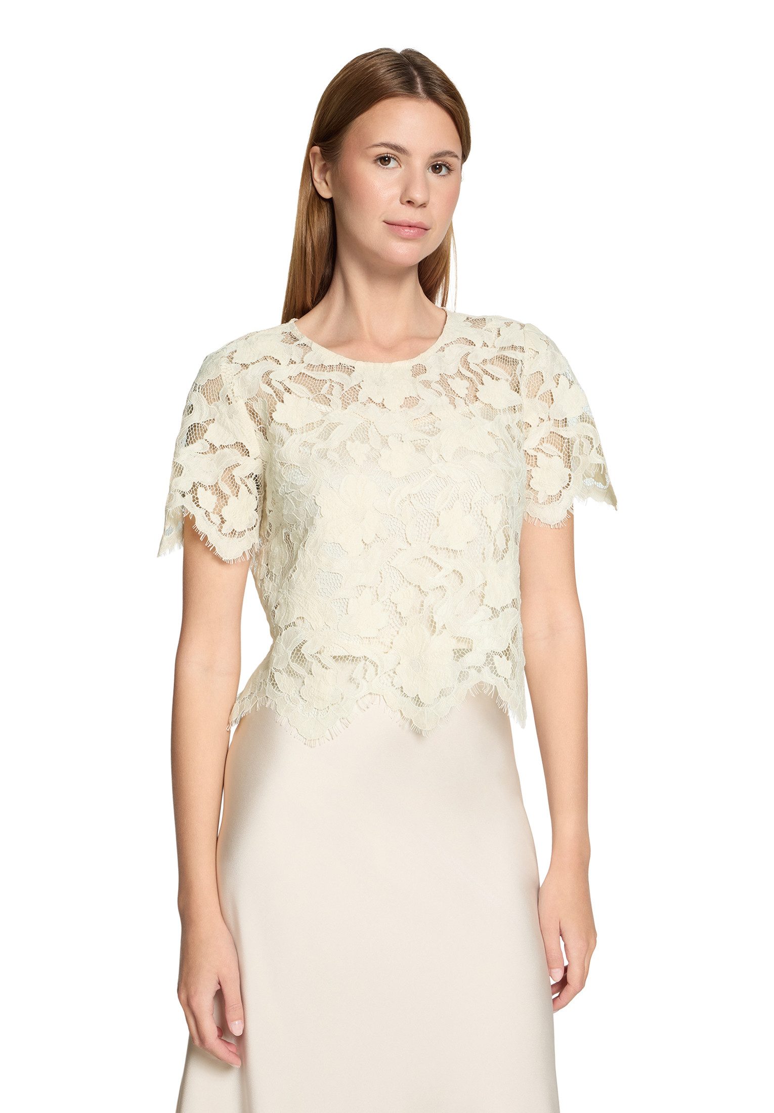 Vera Mont Spitzenbluse Damen kurzarm